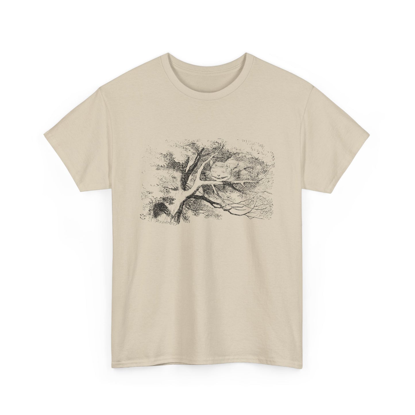 1865 alice's adventures in wonderland illustration by john tennial cheshire cat tshirt