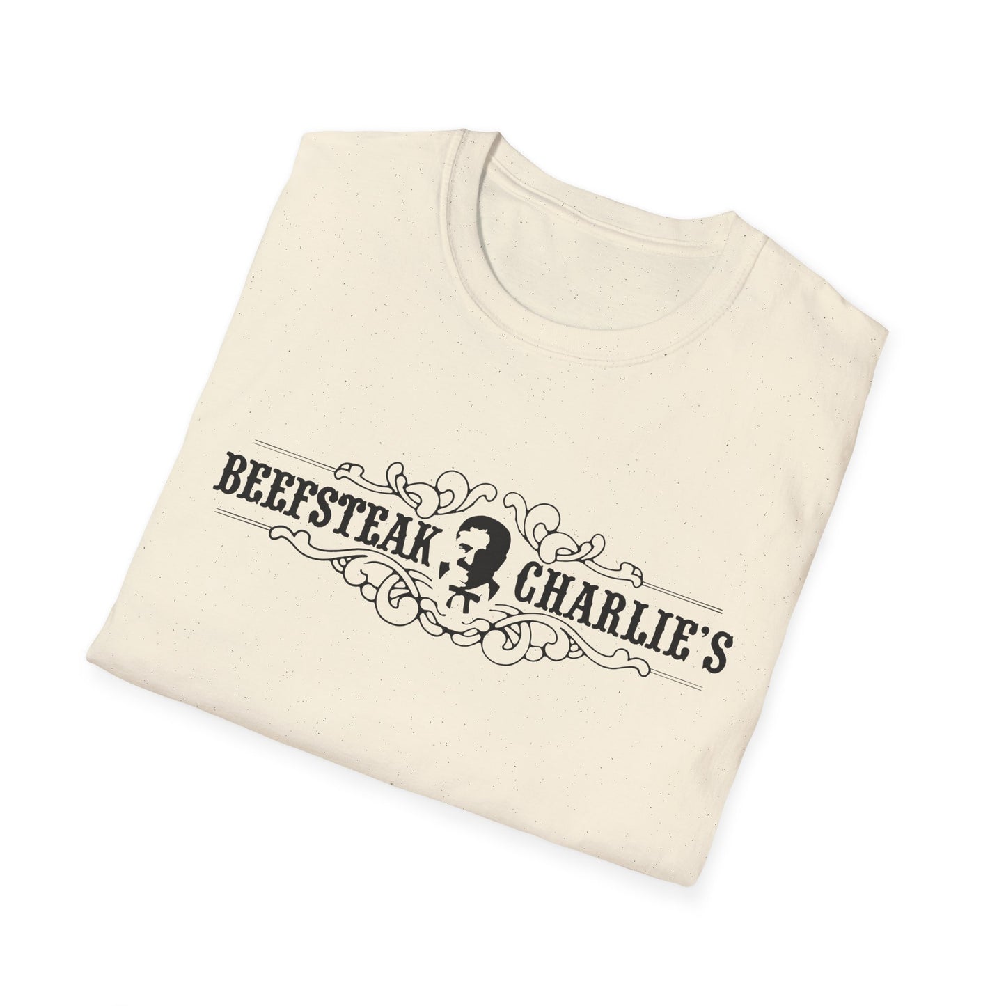 vintage defunct beefsteak charlie's logo tshirt