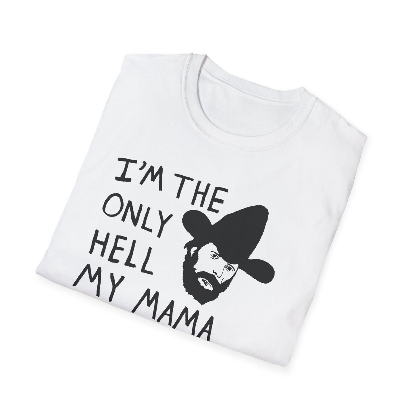 johnny paycheck 1970's country outlaw legend i'm the only hell my mama ever raised original drawing tshirt