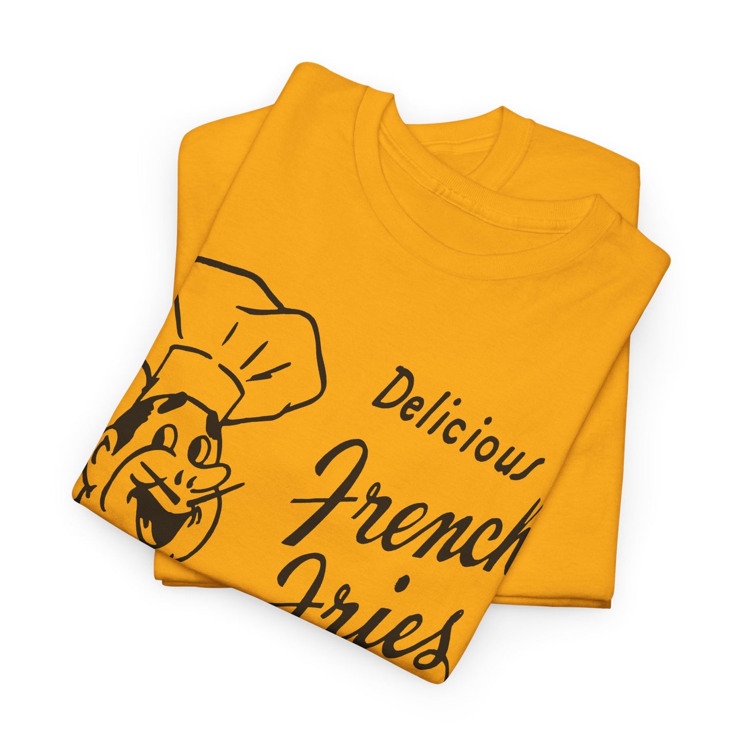 vintage paper bag art delicious french fries reproduction tshirt