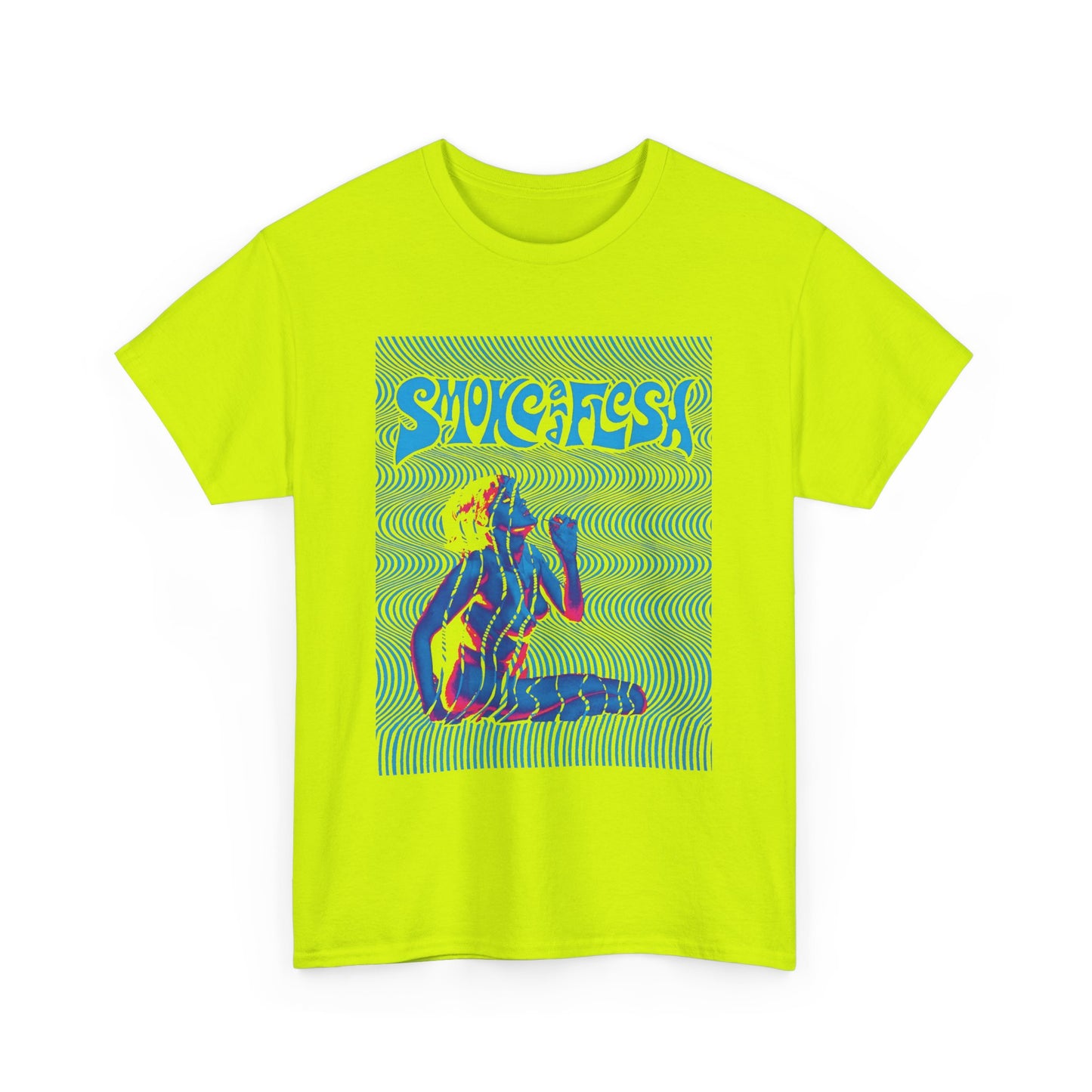 1960s psychedelic poster smoke and flesh reproduction tshirt