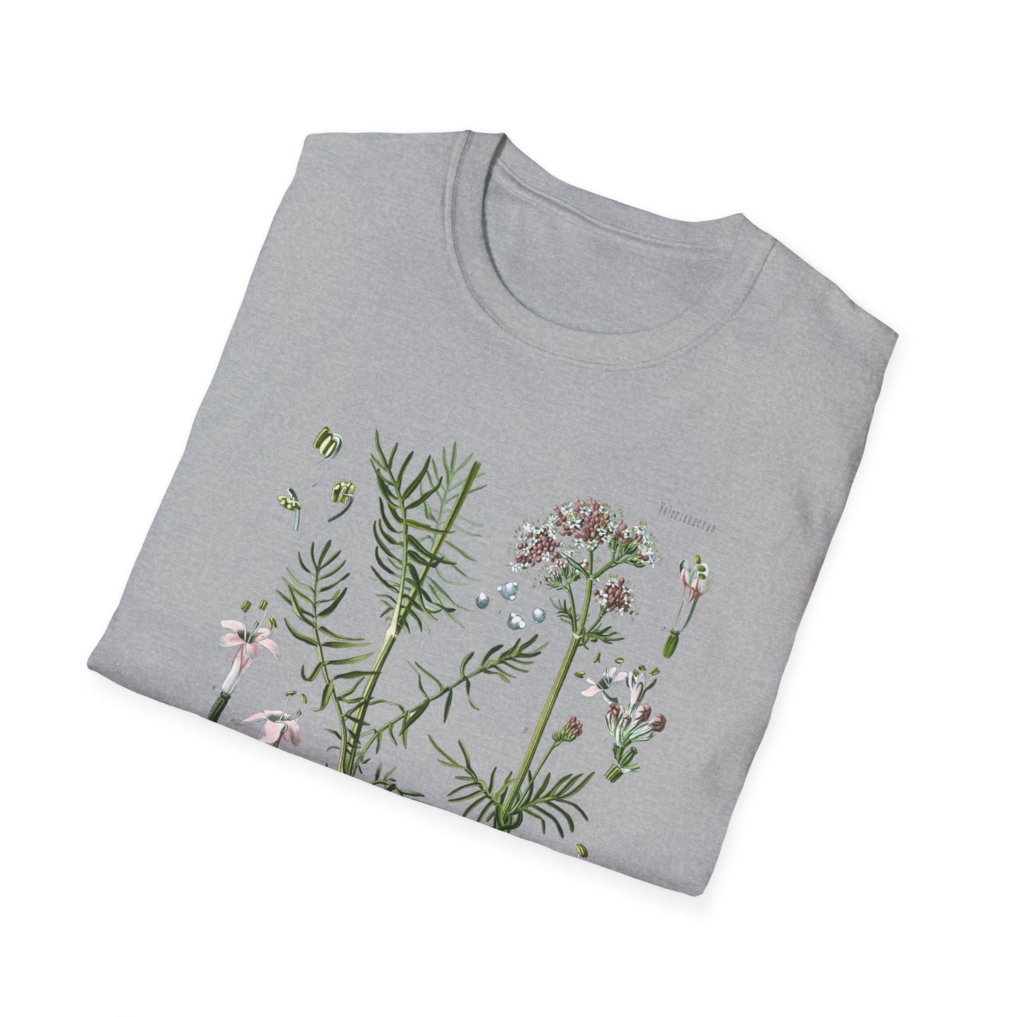 1887 valerian herb valeriana officinalis botanical print from kohler's plants by hermann adolph kohler tshirt