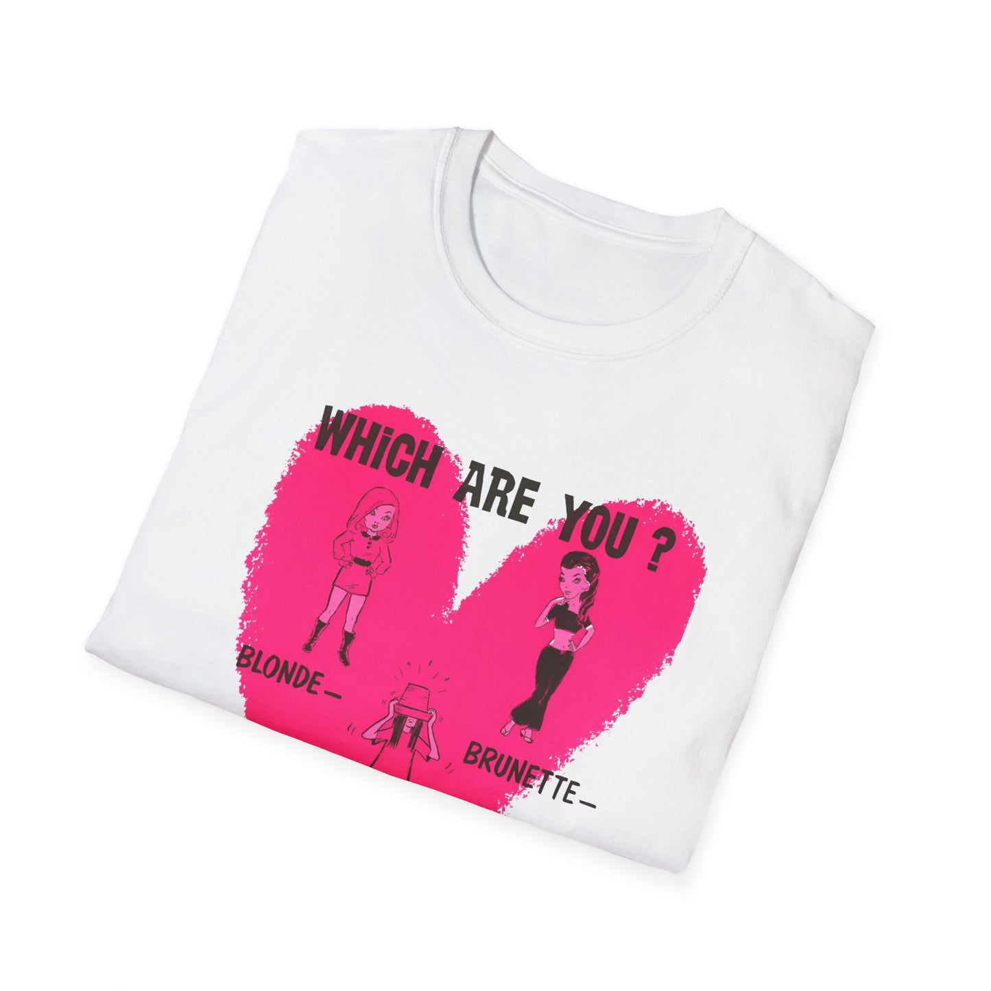 1960s/70s anti drug poster tshirt which are you? blonde, brunette, or pothead? by smartset smarteen s.o.s tshirt