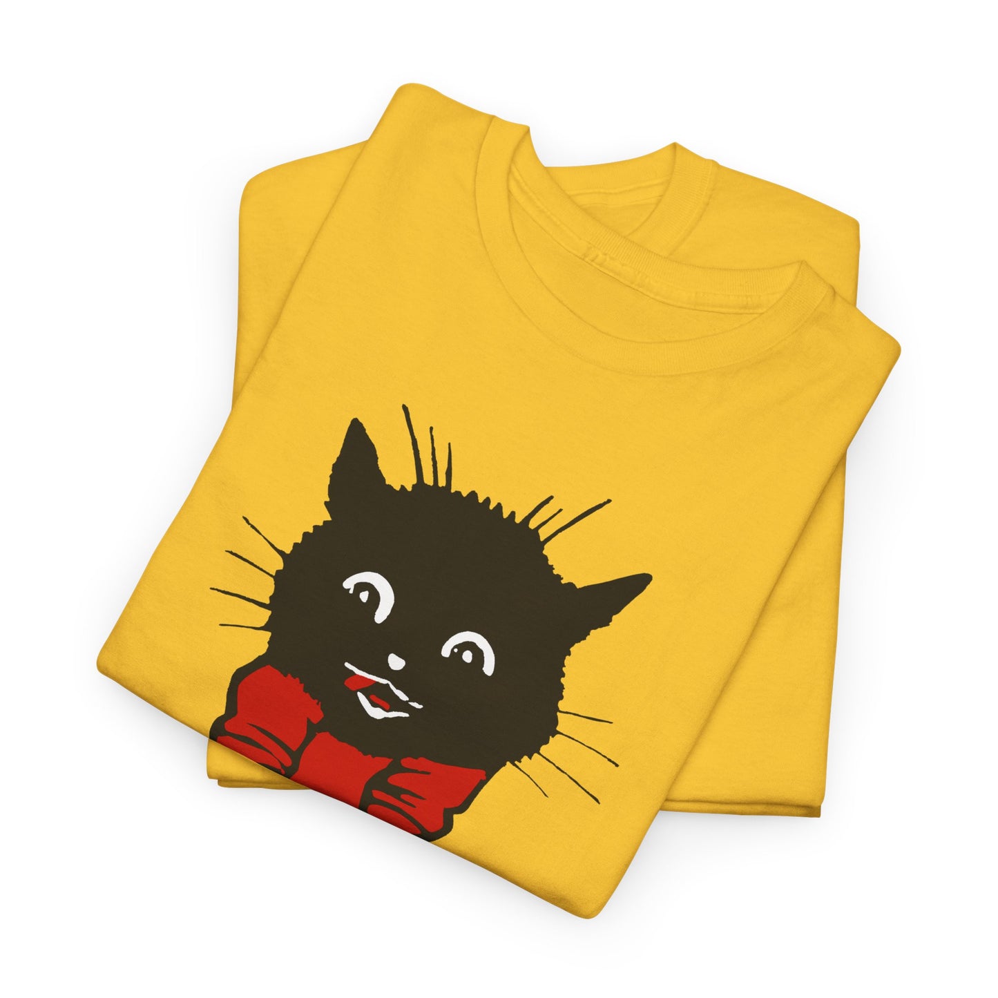 1922 calendar card graphic by unknown artist good luck cat tshirt
