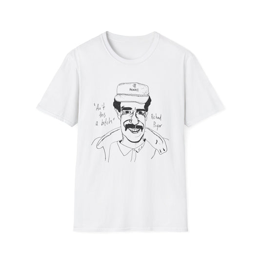 fan art and original drawing of a popular 1980s comedian ain't this a bitch tshirt