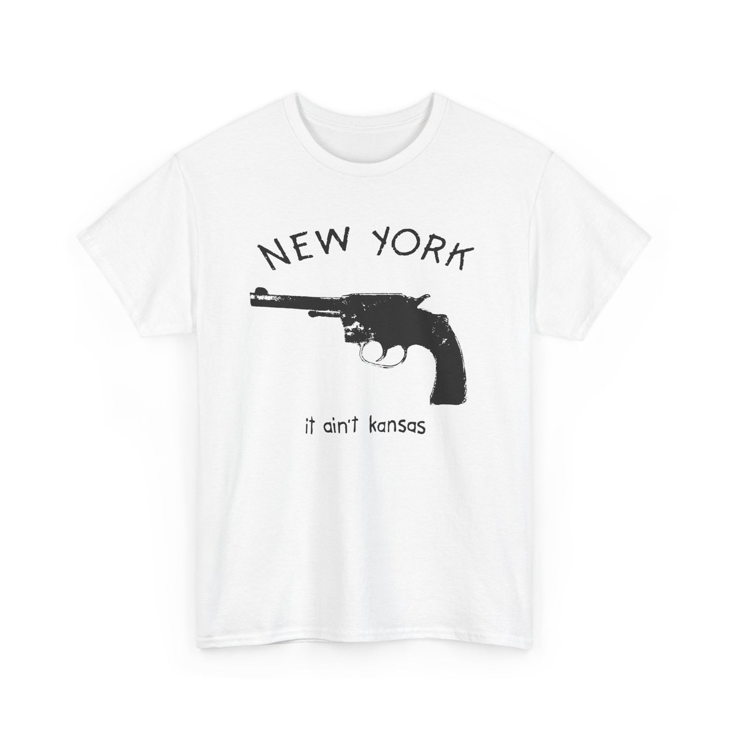 vintage 90s new york it ain't kansas with pistol reproduction tshirt