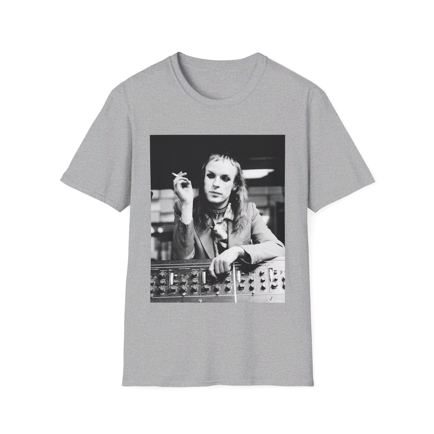 brian eno smoking at the console tshirt (multiple colors)