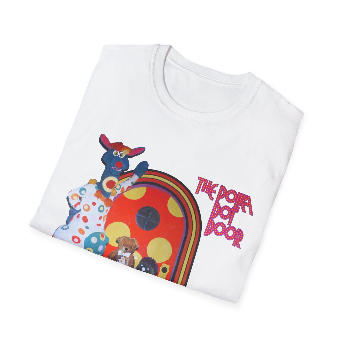 polka dot door 70's kids tv show tshirt
