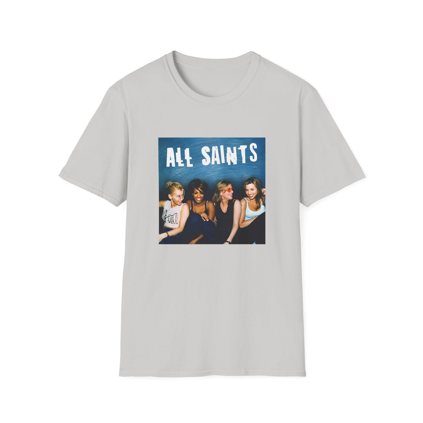 all saints on a couch on a tshirt