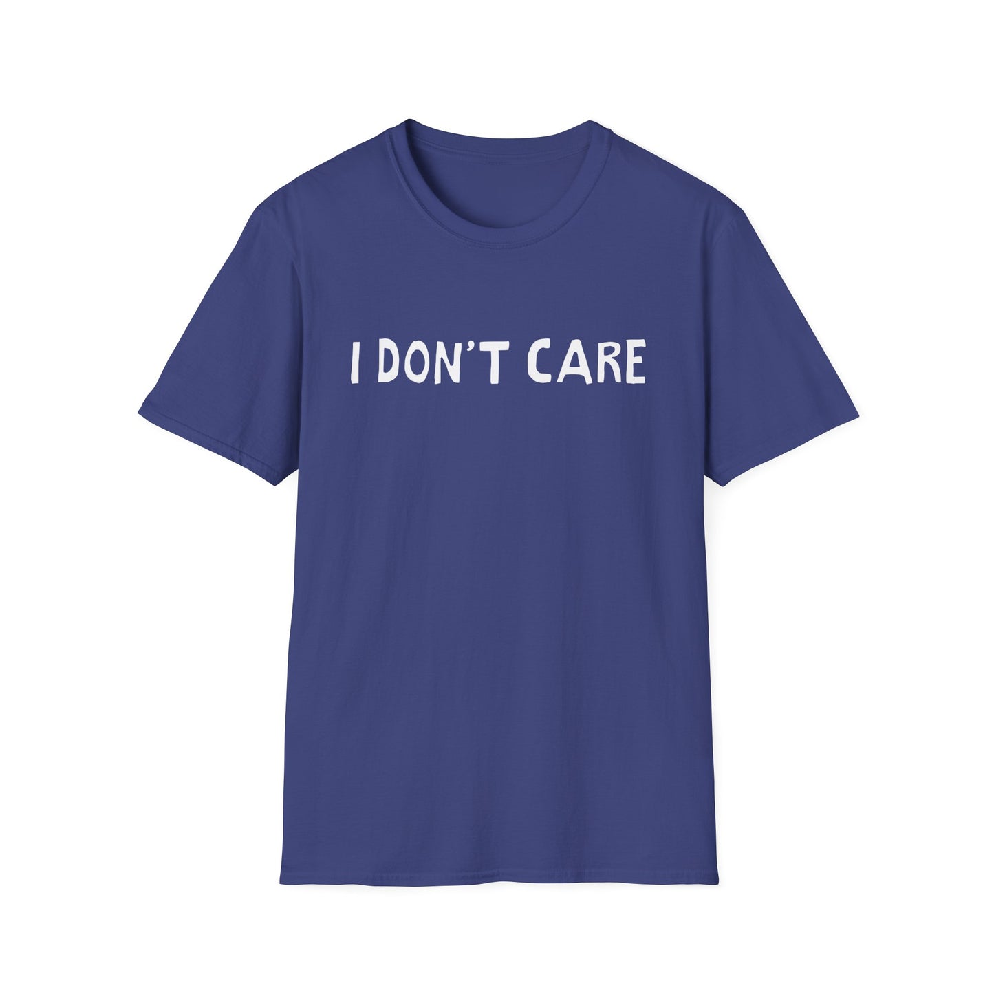 i don't care hand drawn font tshirt