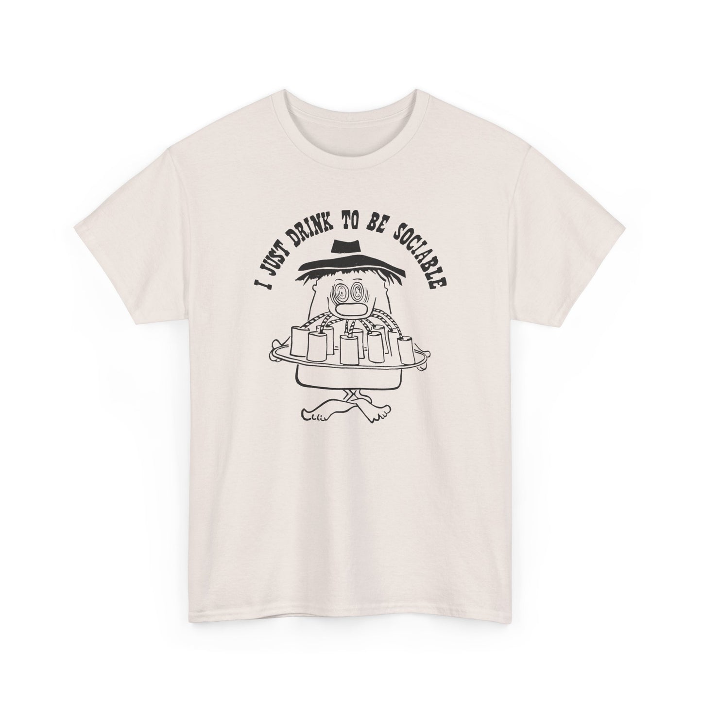 vintage i just drink to be sociable reproduction tshirt