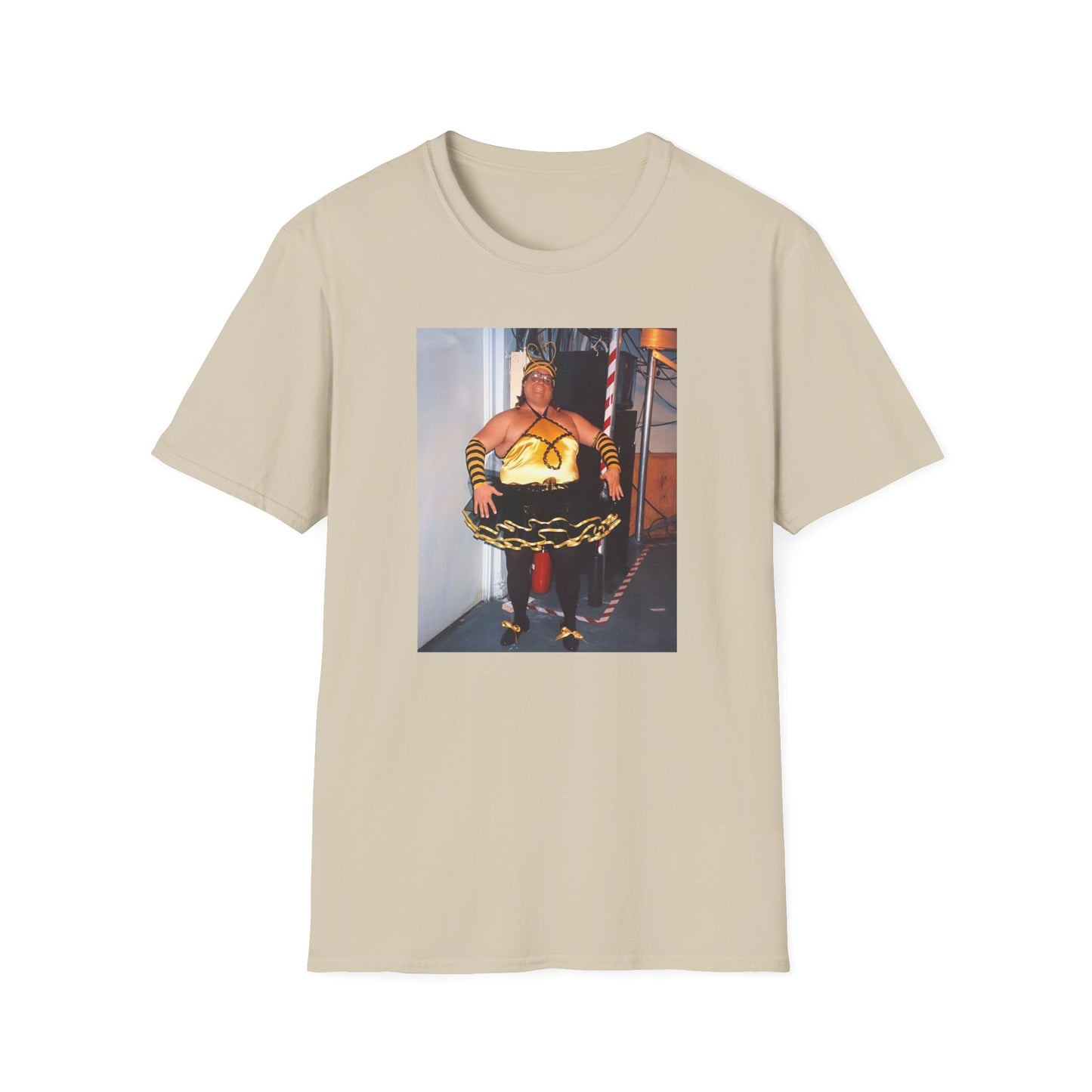 chris farley bumble bee photo tshirt, softstyle tshirt