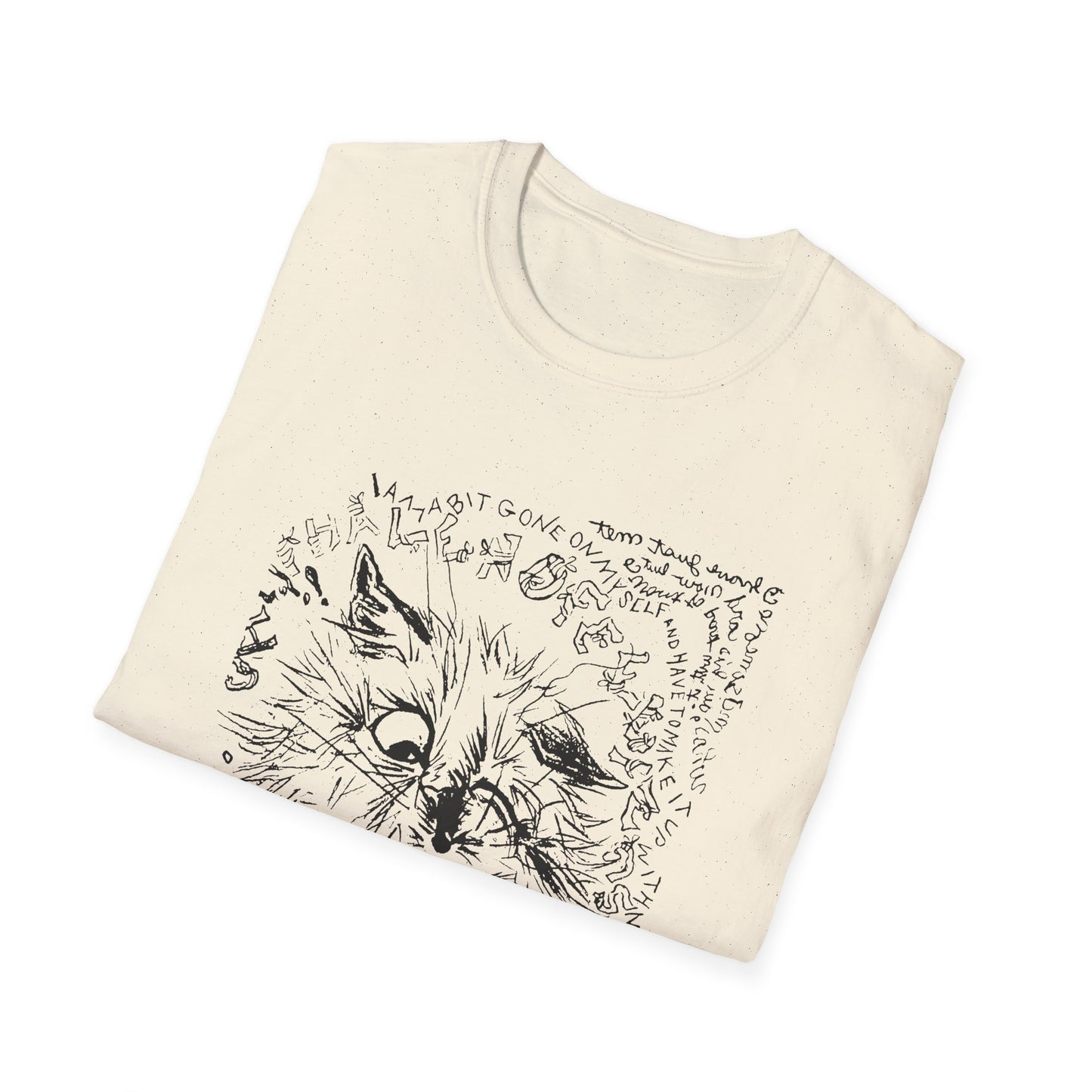 louis wain cat sketch i am a bit gone on myself and have to make it up with my feelings reproduction tshirt