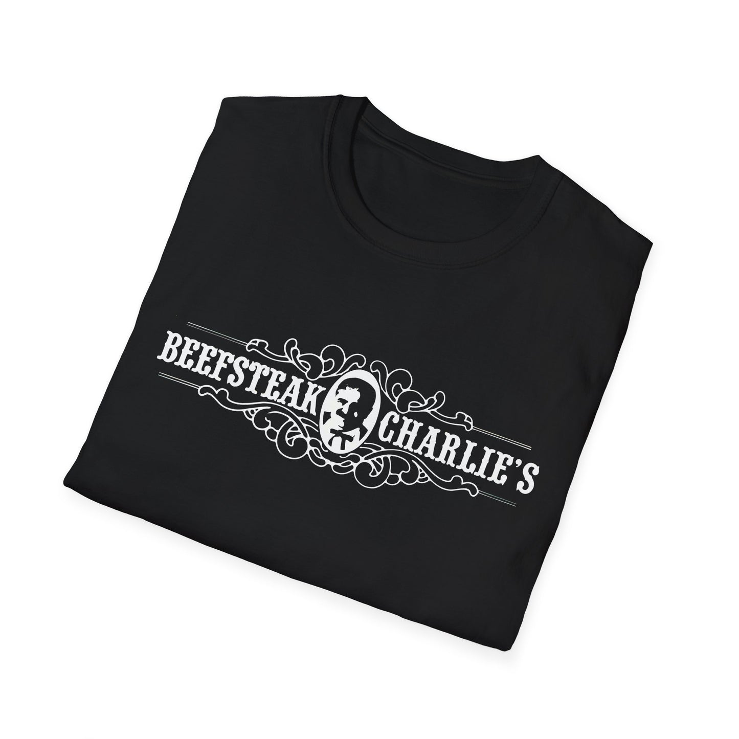 vintage defunct beefsteak charlie's logo tshirt