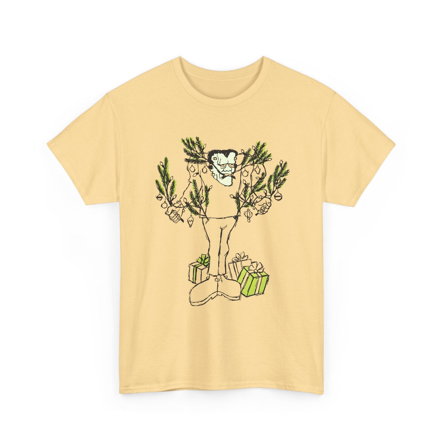 1974 monster holidays by norman bridwell frankenstein monster christmas tree disguise tshirt