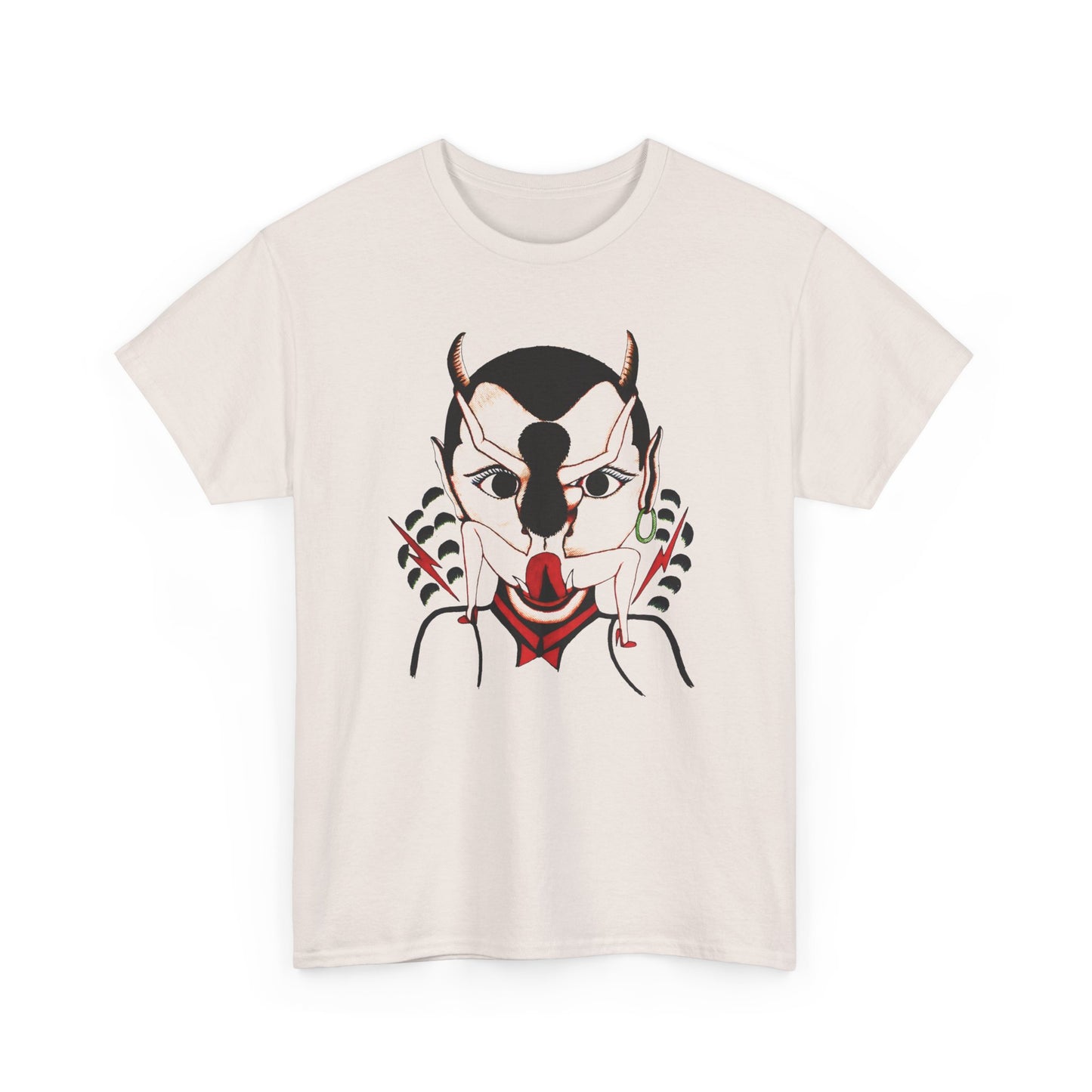 mid century untitled (devil and consort) rosie camanga illustration edit tshirt