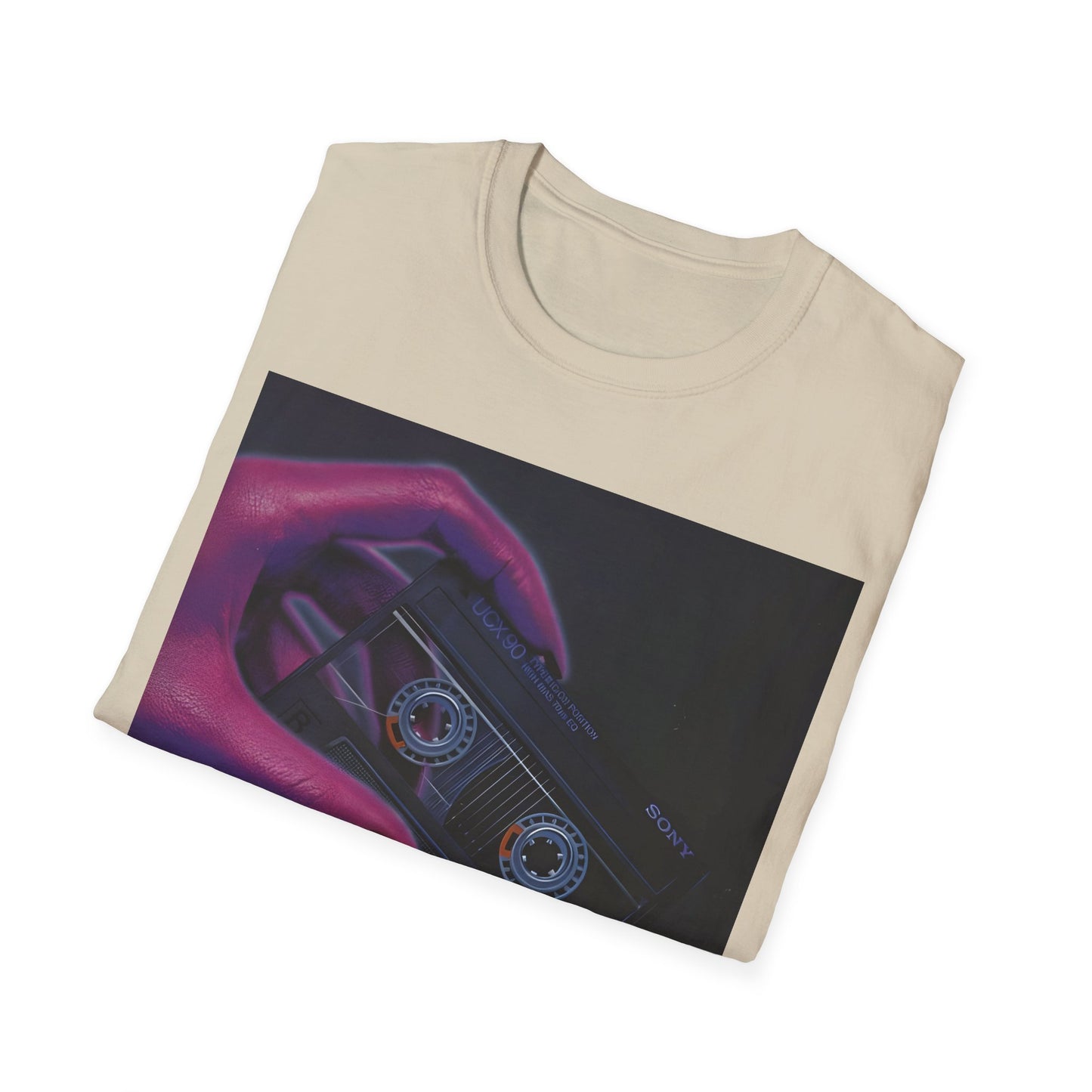 1980s UCX-90 audiocassette print advertisement tshirt