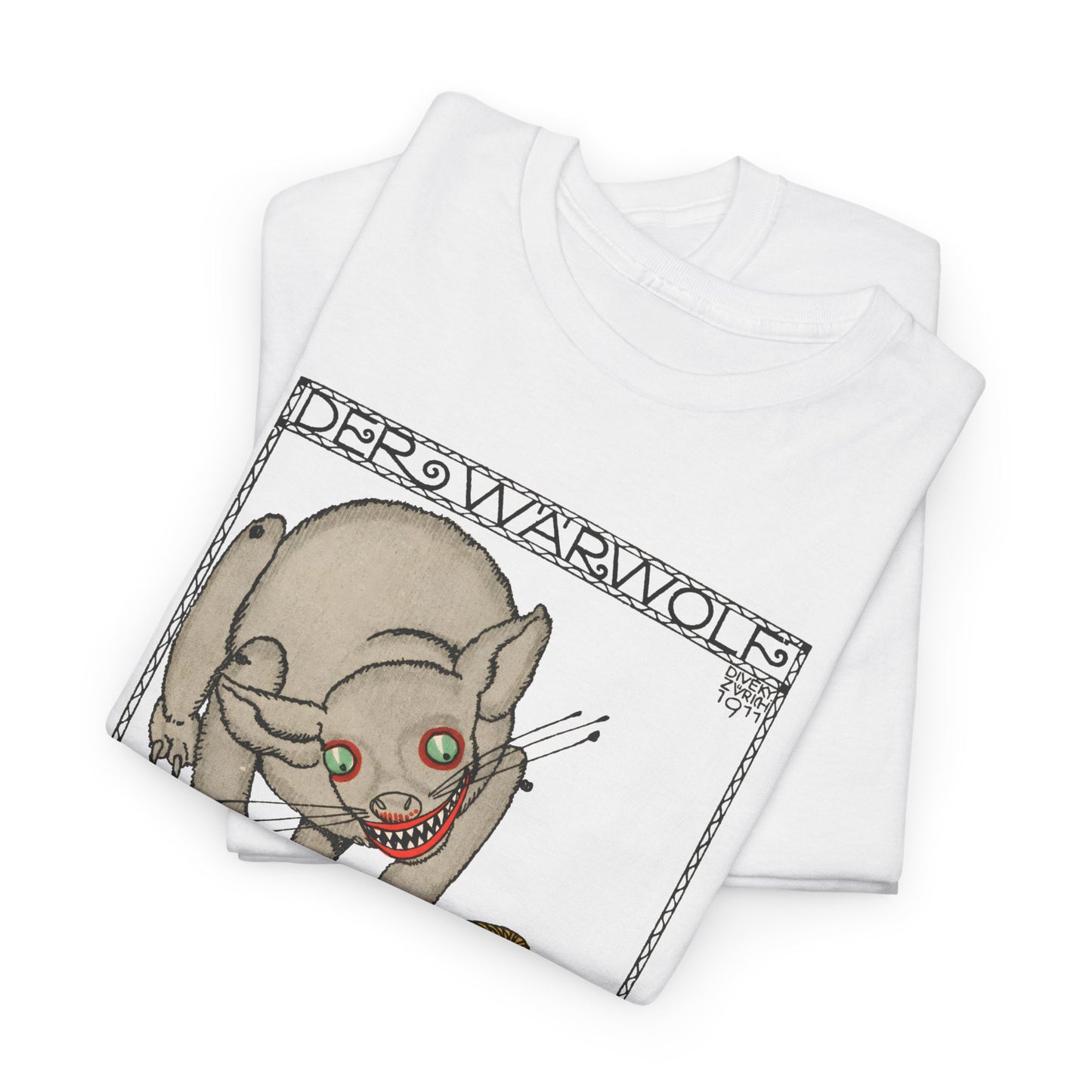 1911 josef von diveky the werewolf (der warwolf) color lithograph reproduction tshirt