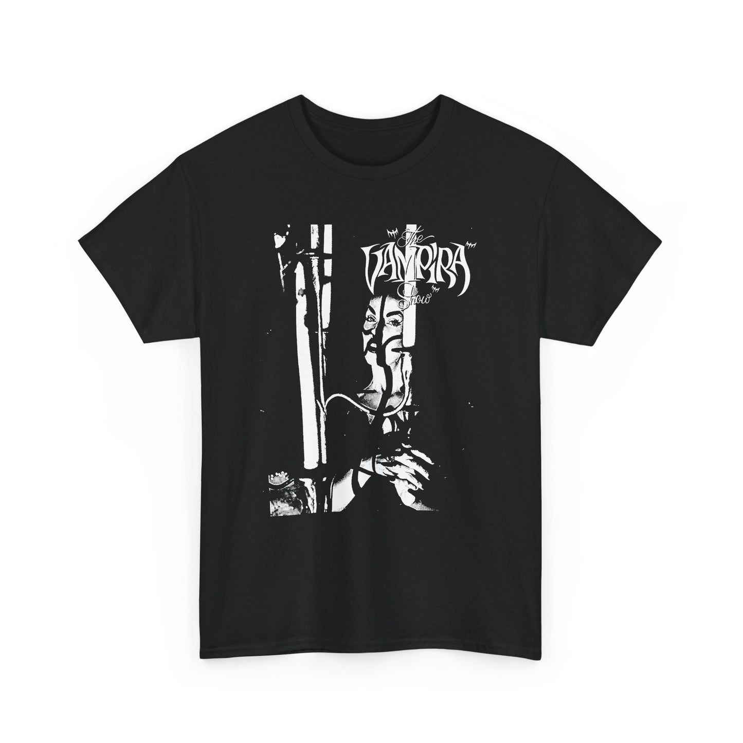 vampira show rare photo edit dark tshirt