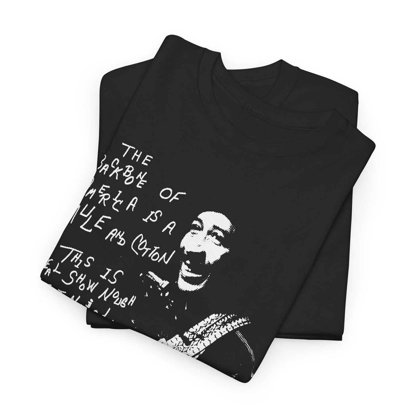 1976 the backbone of america is a mule and cotton album by abner jay stretched graphic tshirt