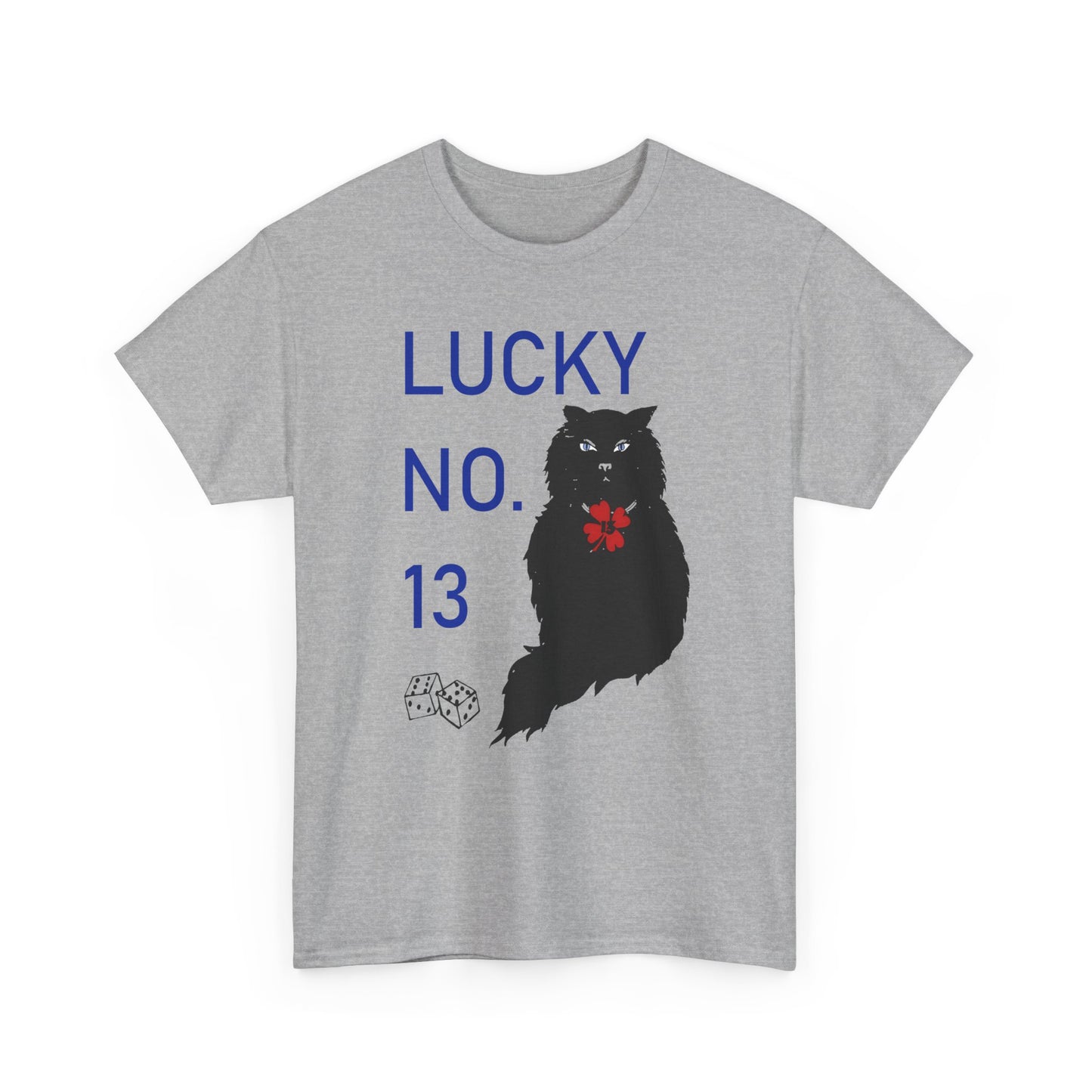 1976 qsl card lucky number 13 black cat custom reproduction tshirt