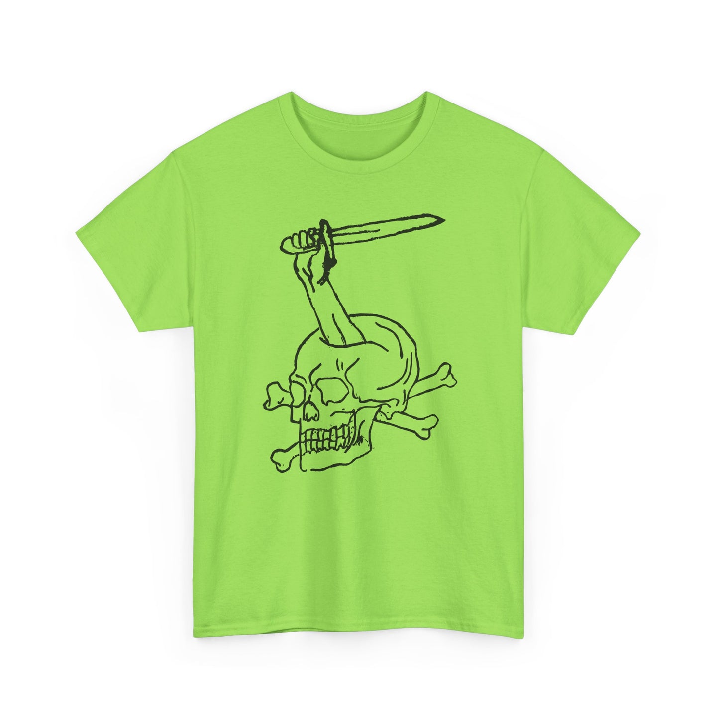 vintage tattoo art arm coming out of skull with sword tshirt