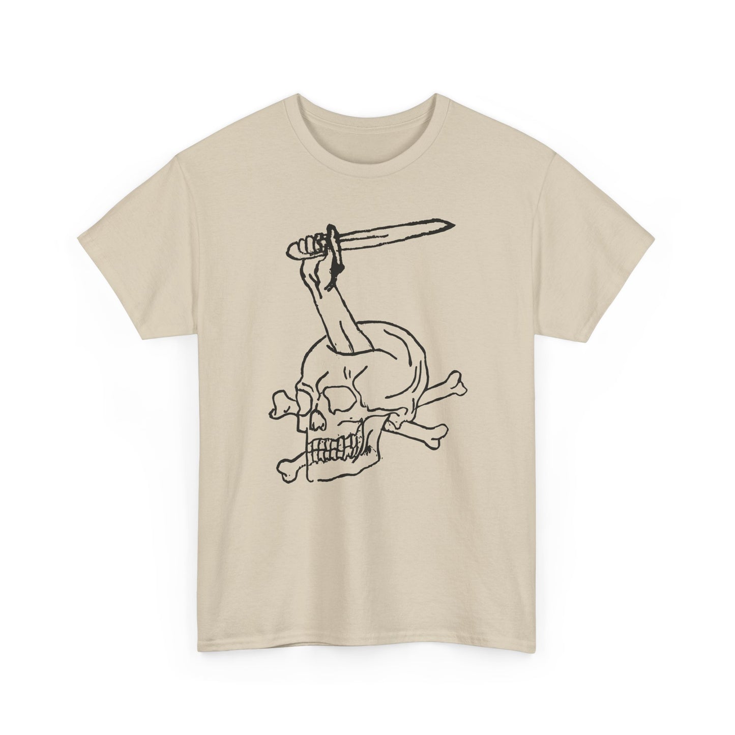 vintage tattoo art arm coming out of skull with sword tshirt