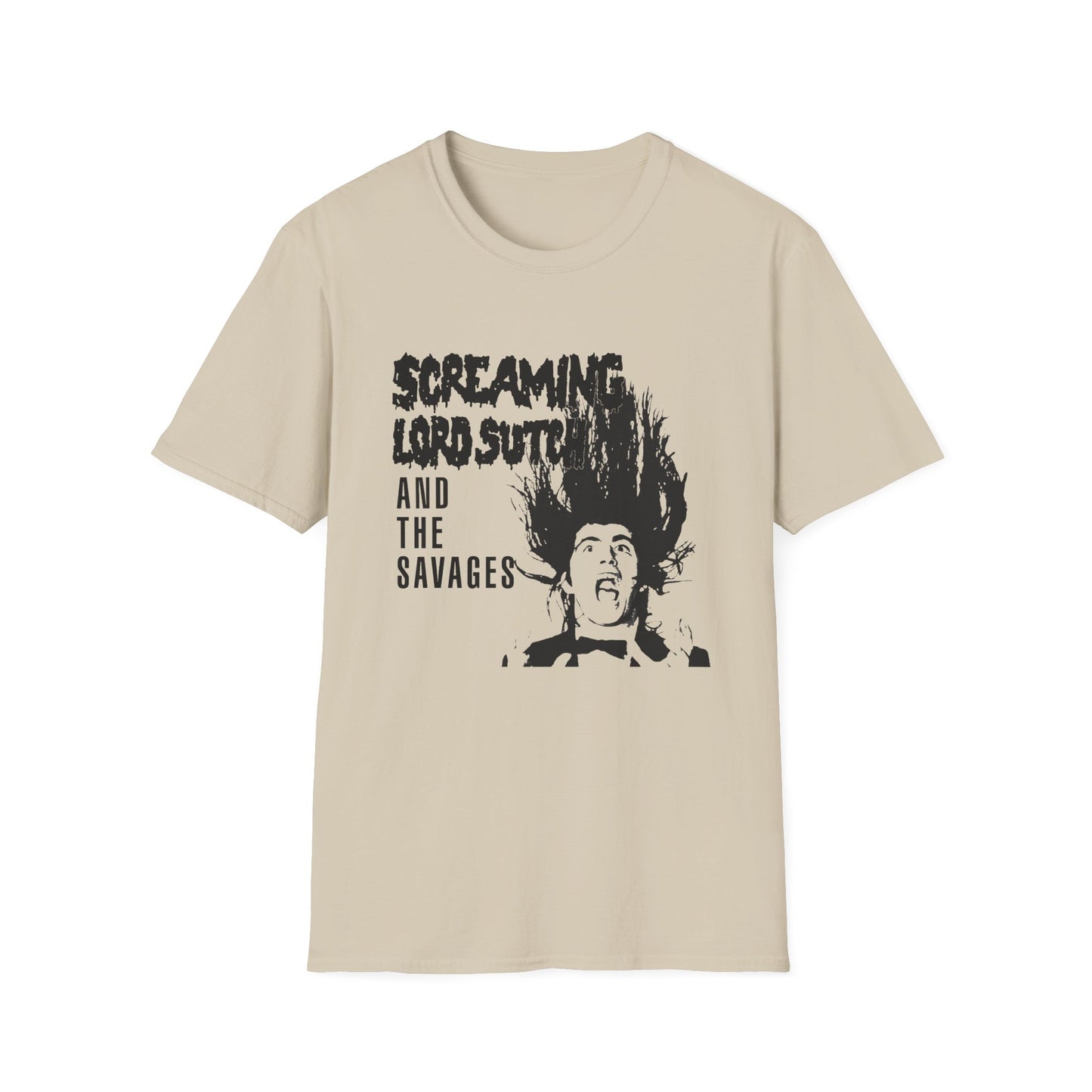 screaming lord sutch and the savages custom rock and roll tshirt