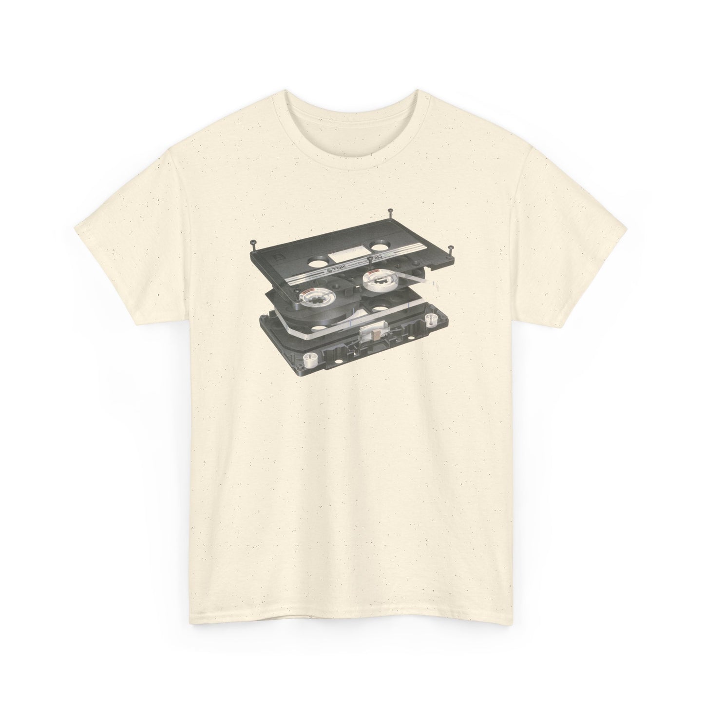 exploded view cassette tape hisashi saito 1980 airbrush graphic tshirt