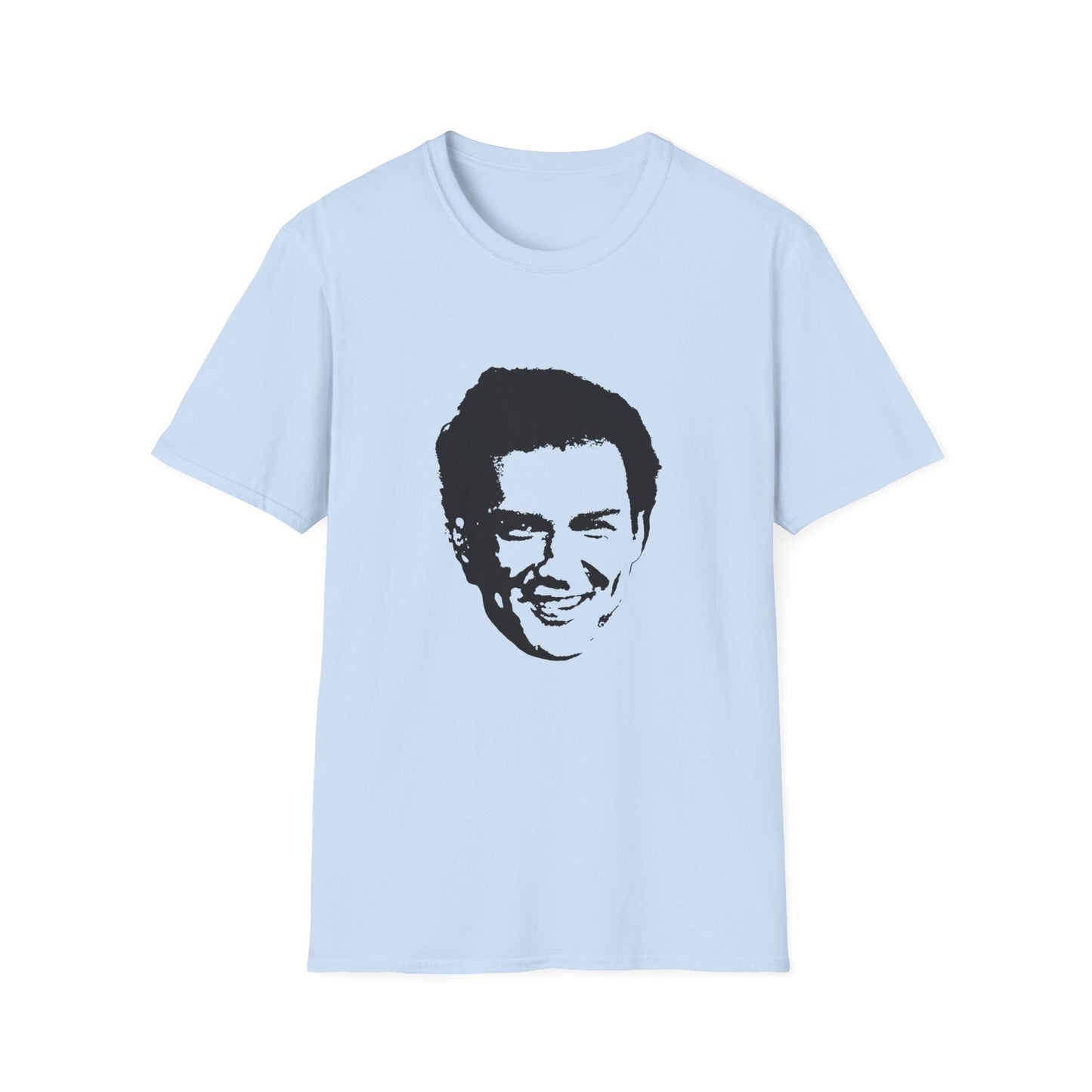 norm macdonald black stencil face tshirt