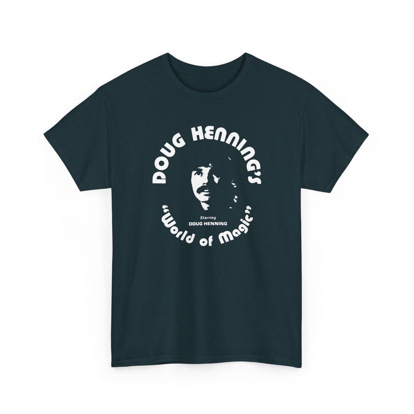 doug henning's world of magic starring doug henning stencil style tshirt
