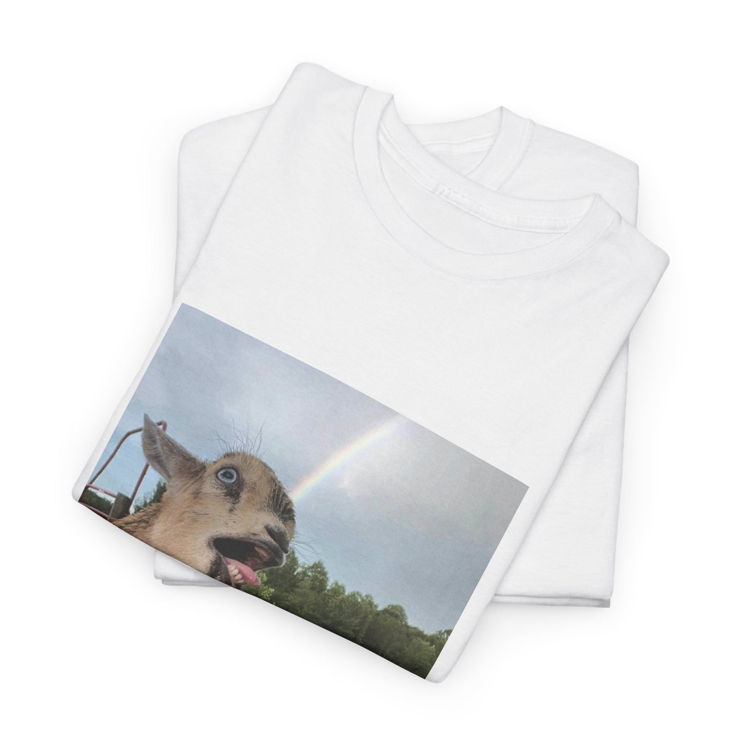 rainbow goat photo tshirt