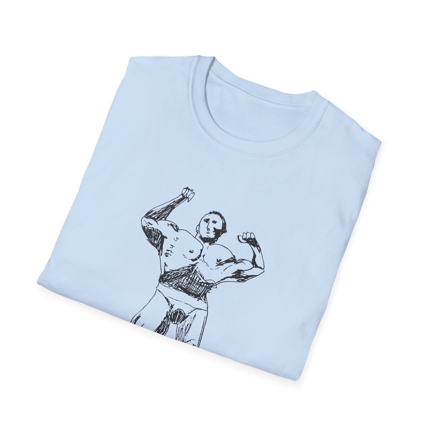 original drawing muscle man tshirt