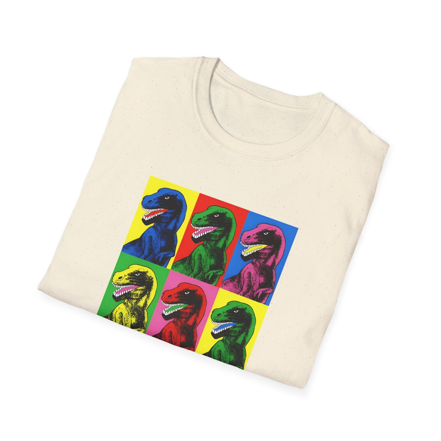 stanley desantis dinosaur pop art as worn by steven spielberg on jurassic park 1993 movie set tshirt
