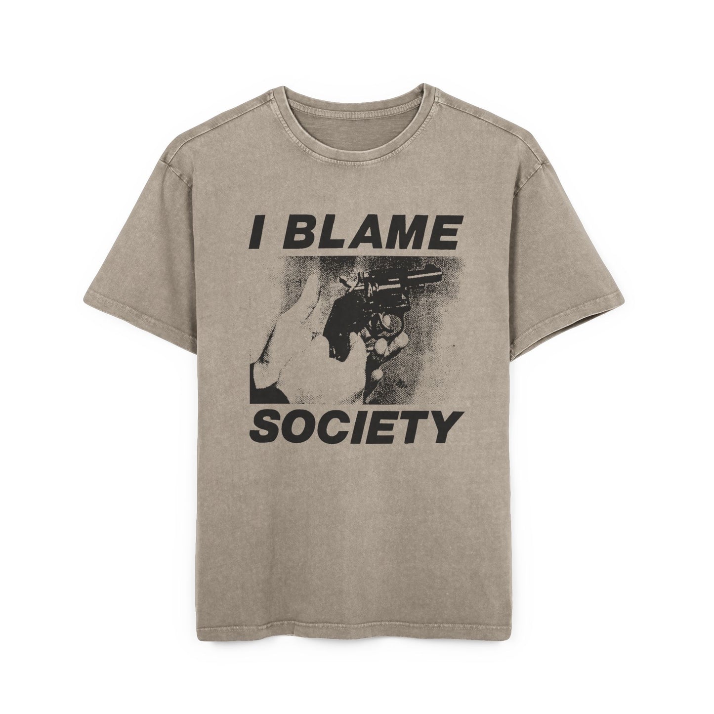 totally f**cked up i blame society custom reproduction acid washed oversize tshirt