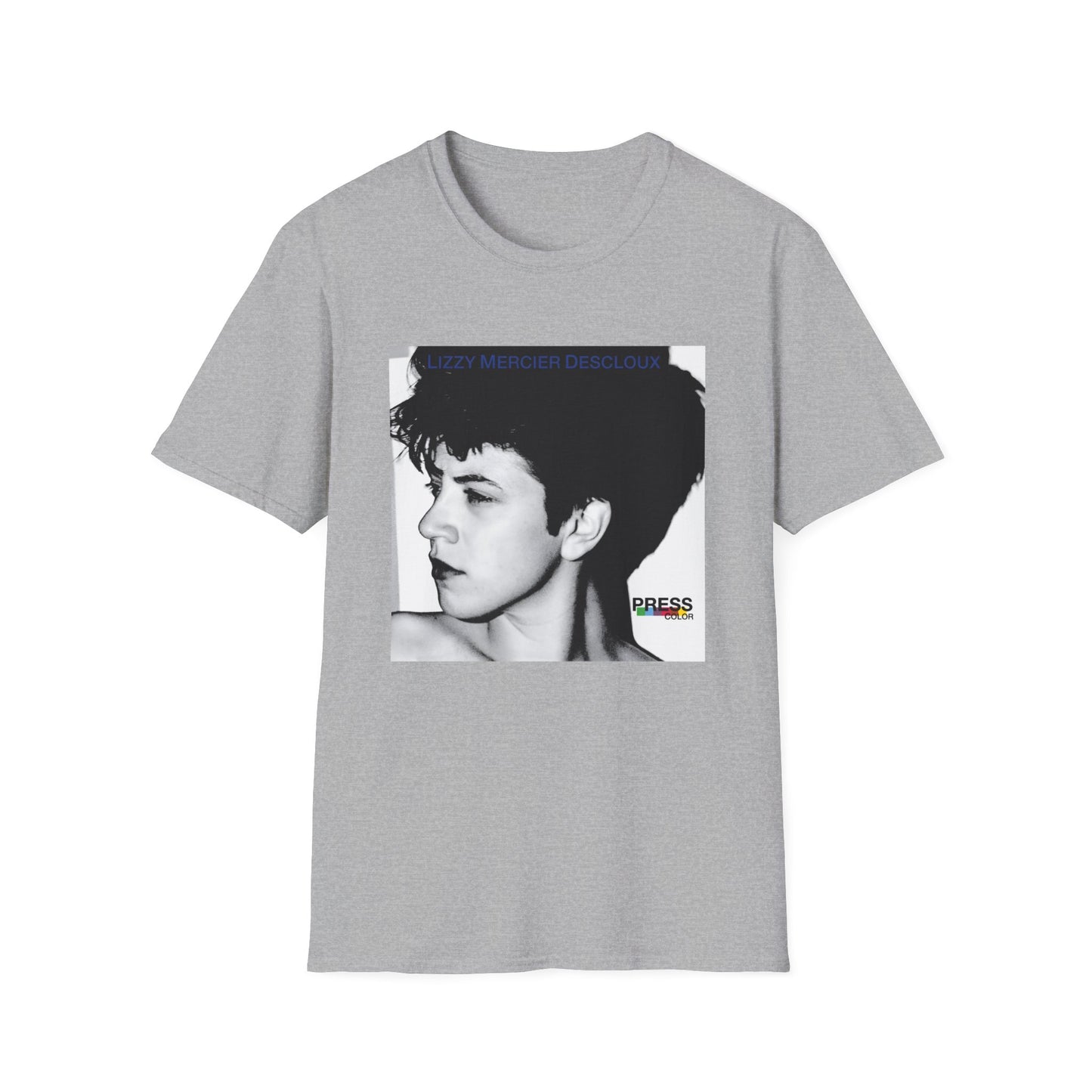 lizzy mercier descloux 1979 press color album cover tshirt