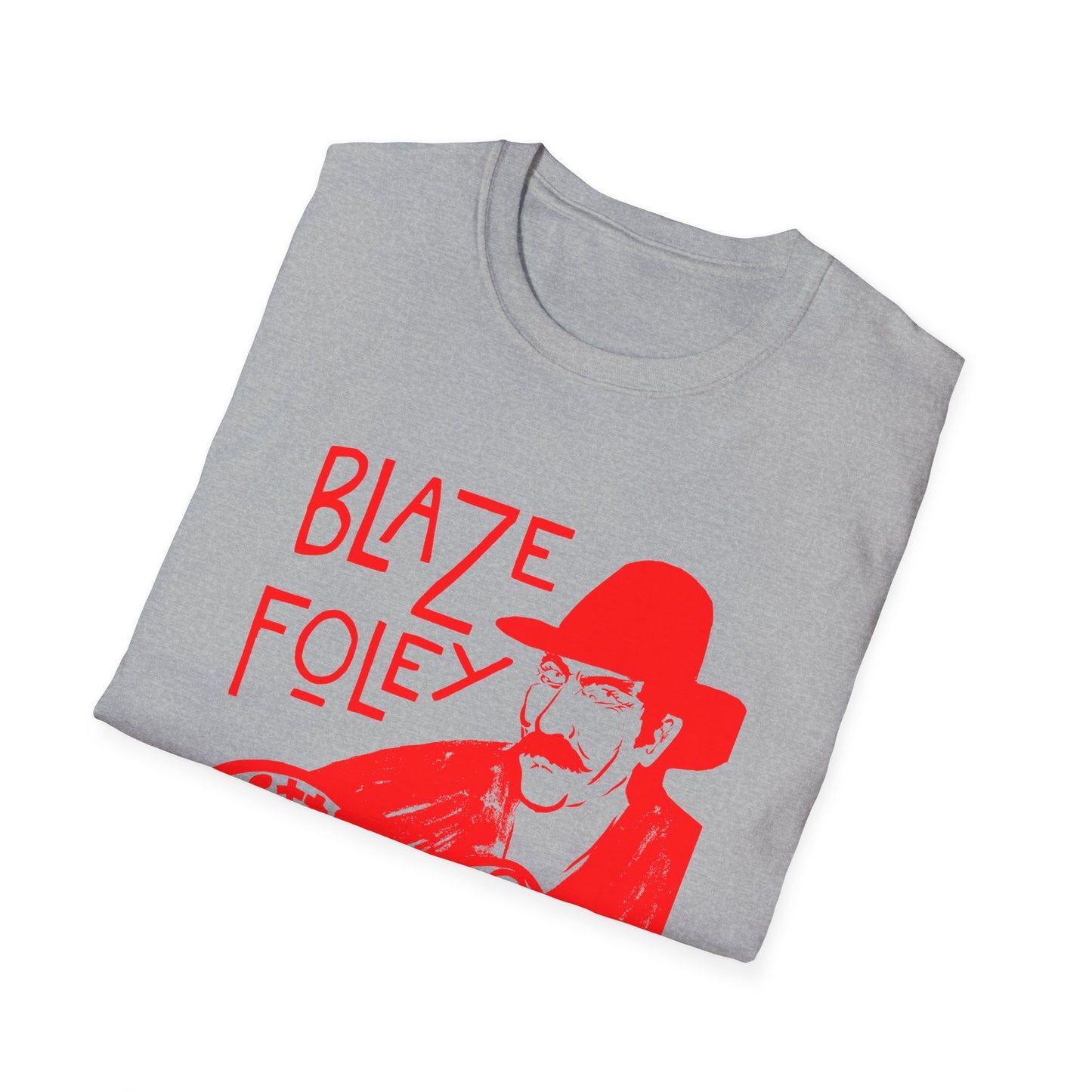 blaze foley sittin' by the road red stencil fan art tshirt