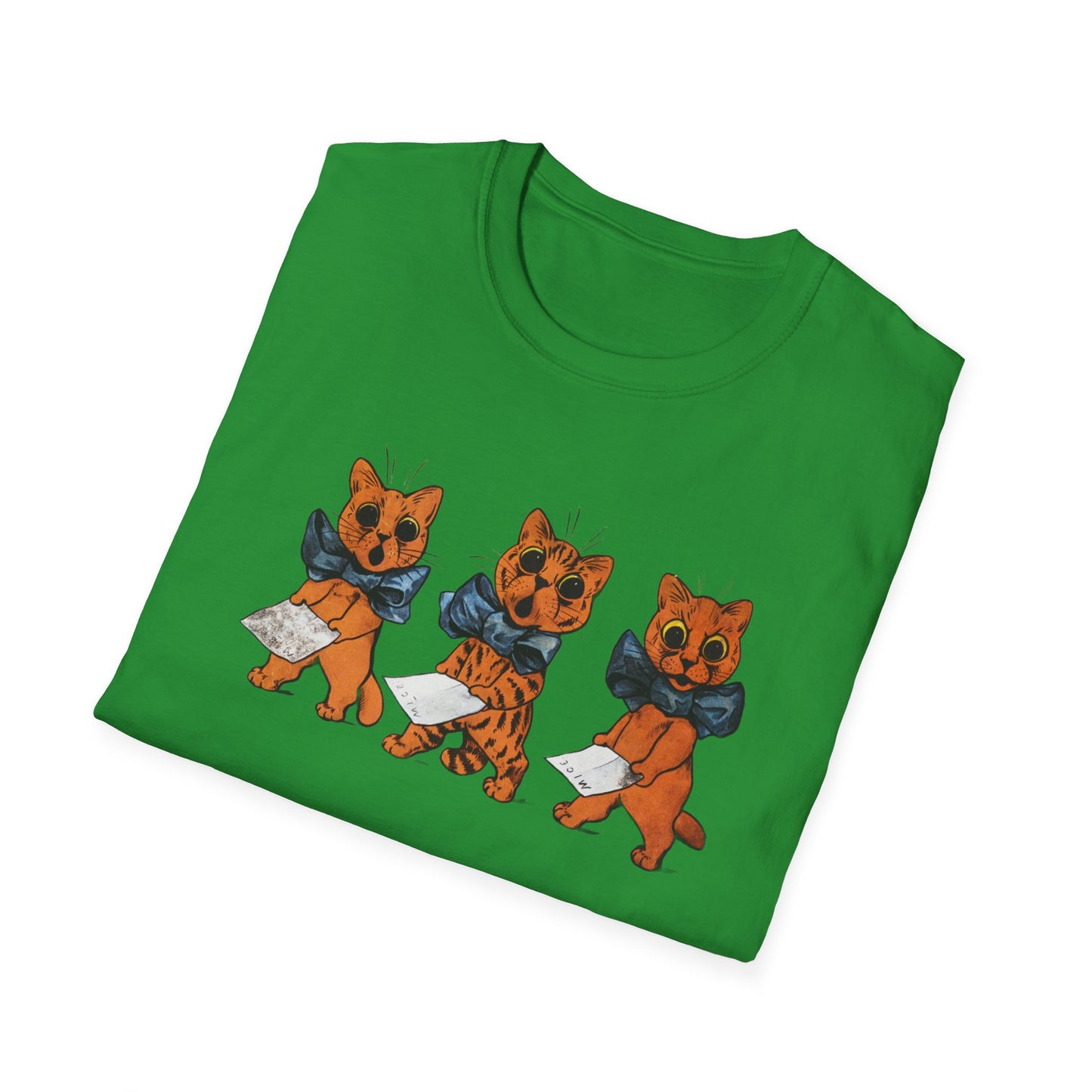 louis wain famous tenors colored lithograph reproduction tshirt