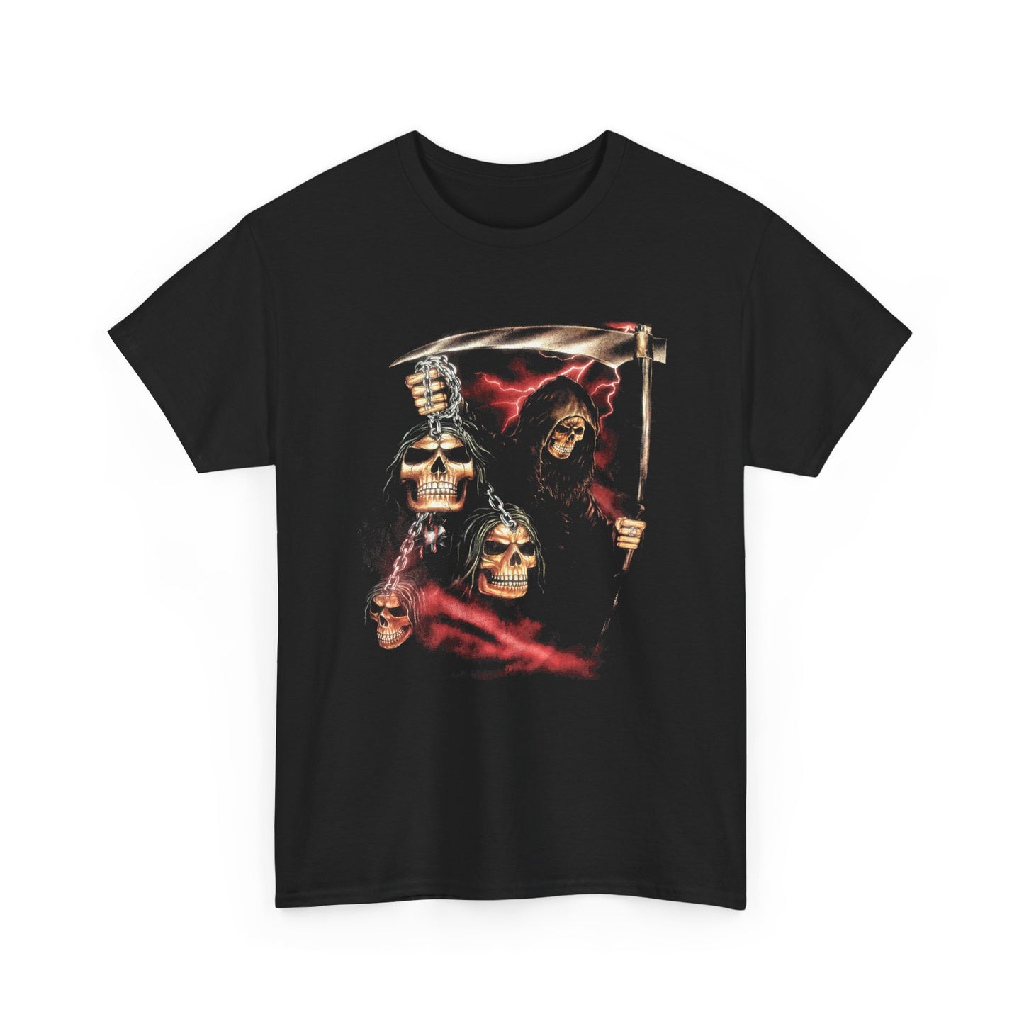 vintage grim reaper skull trophies reproduction tshirt