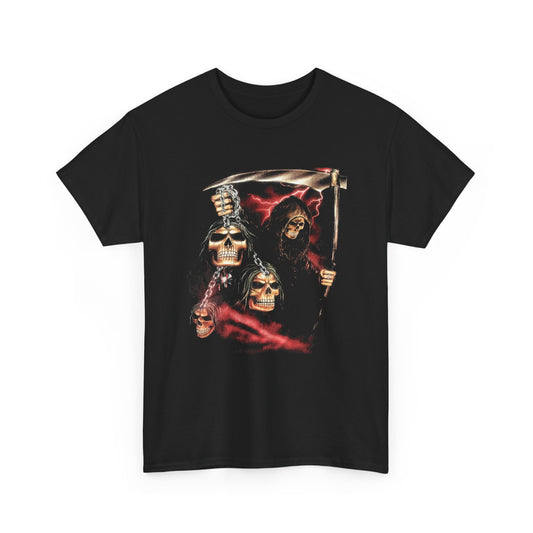 vintage grim reaper skull trophies reproduction tshirt