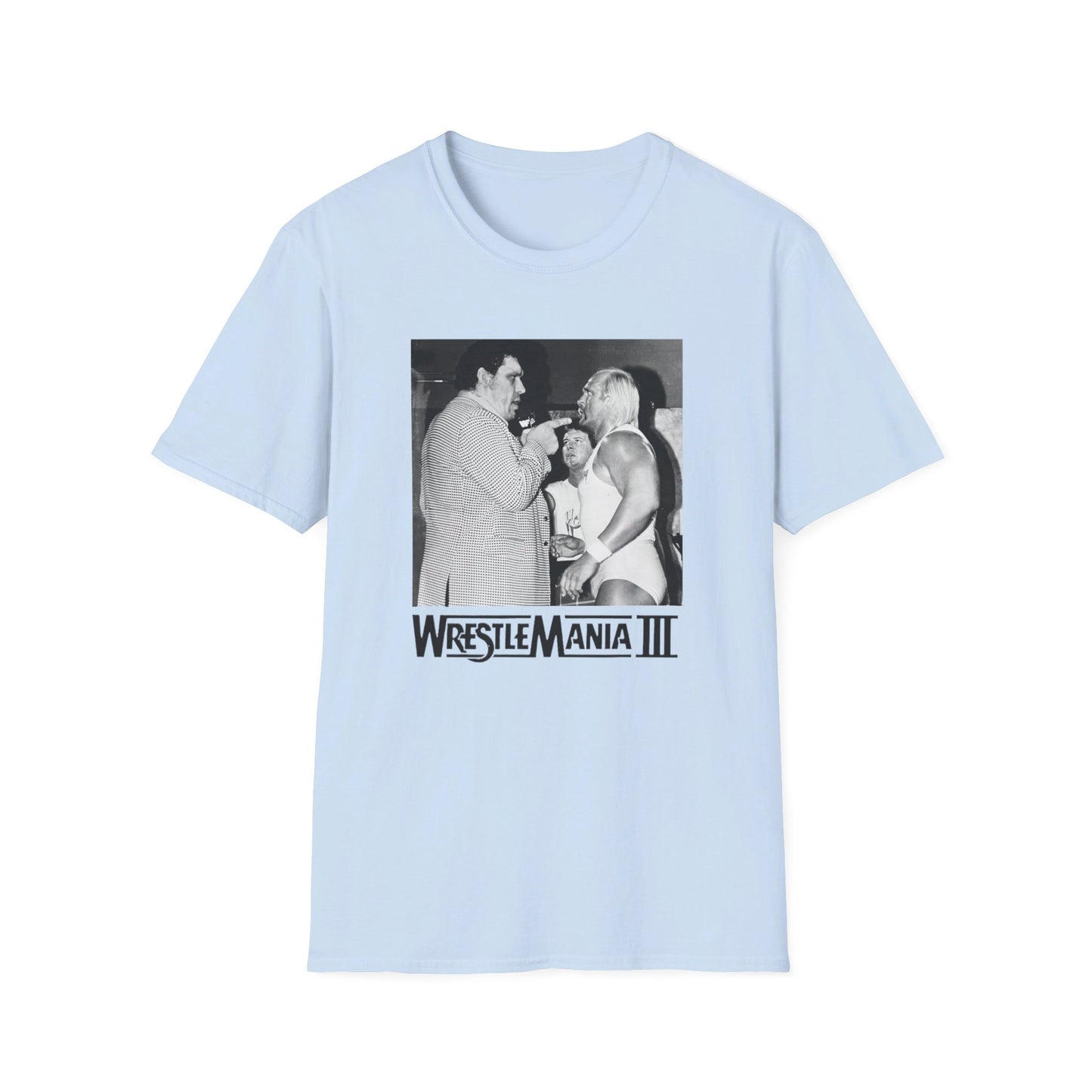 wrestlemania iii hulk v. andre the giant photo tshirt