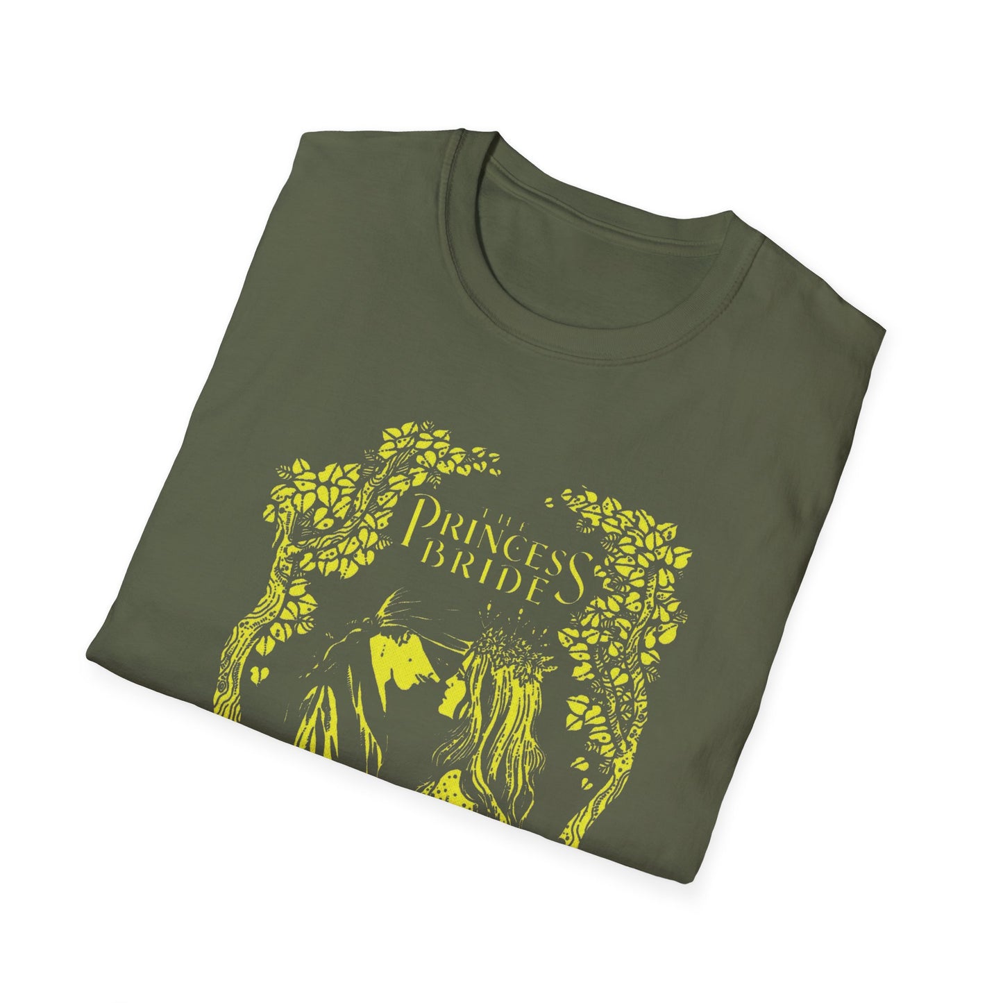 1987 movie princess bride yellow stencil style tshirt