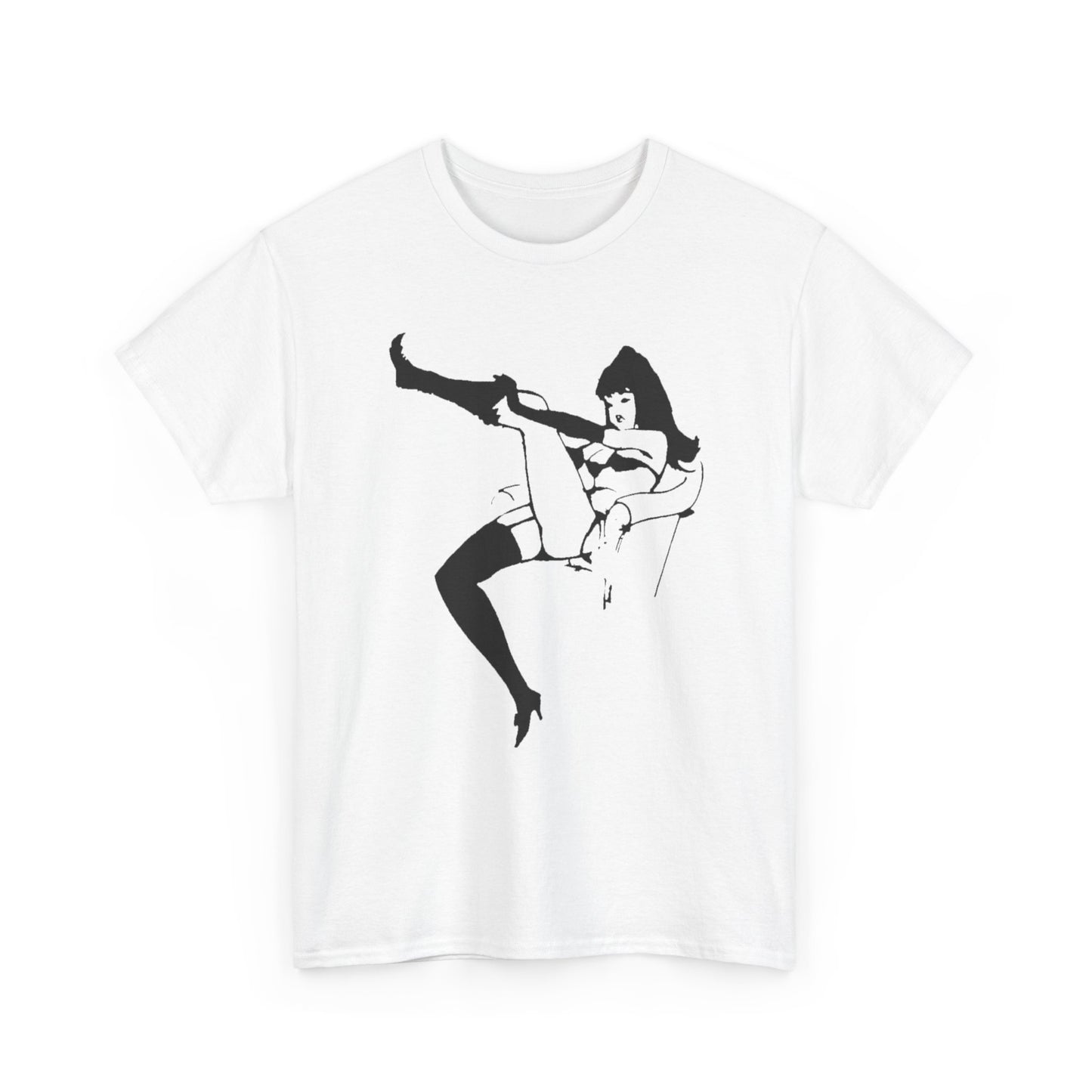 old tattoo flash art burlesque lady tshirt