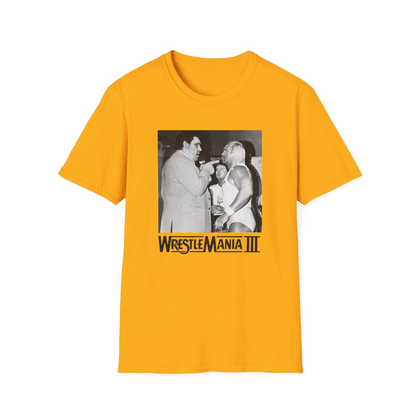 wrestlemania iii hulk v. andre the giant photo tshirt