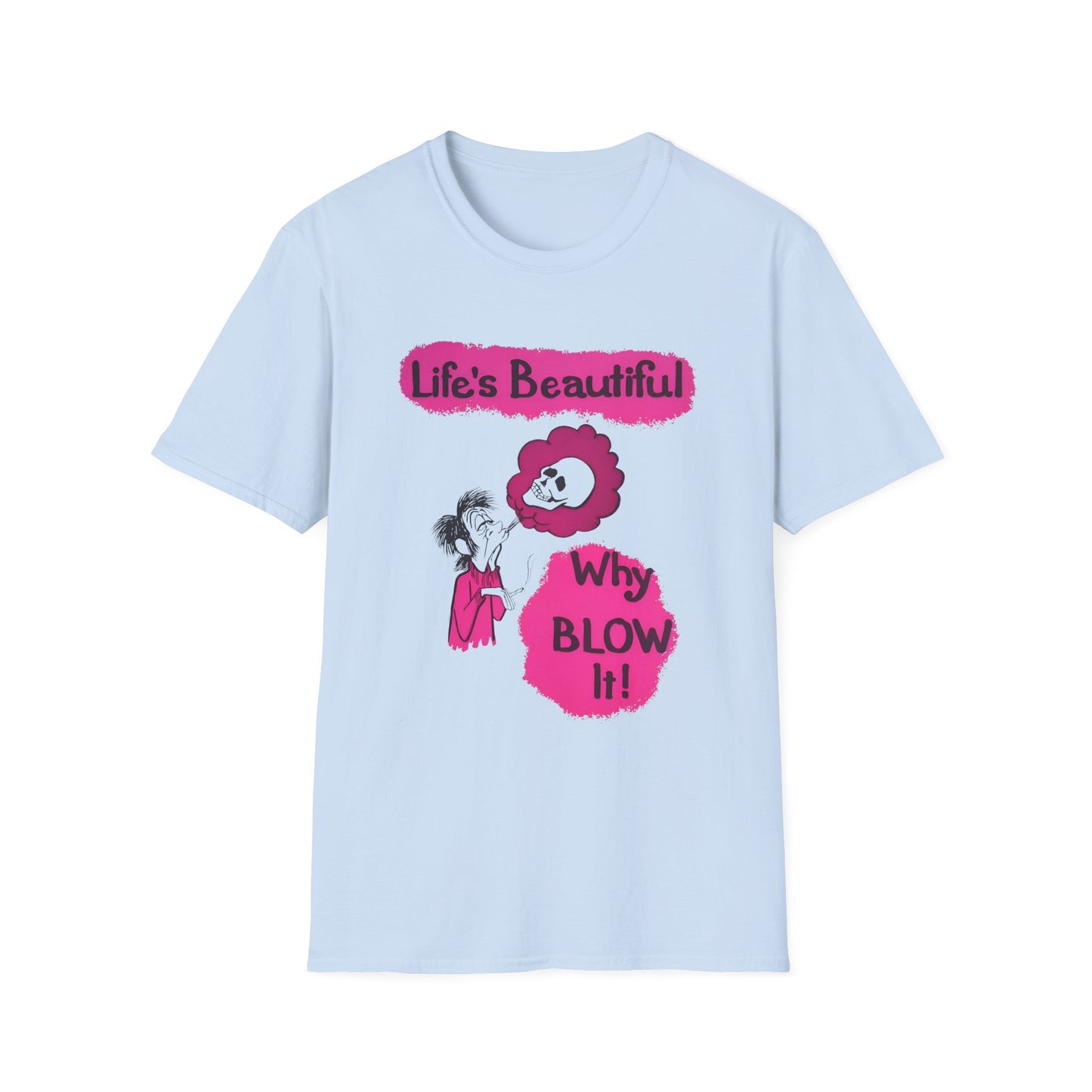 1960s/70s anti-drug poster life's beautiful, why blow it? by smartset smarteen s.o.s tshirt