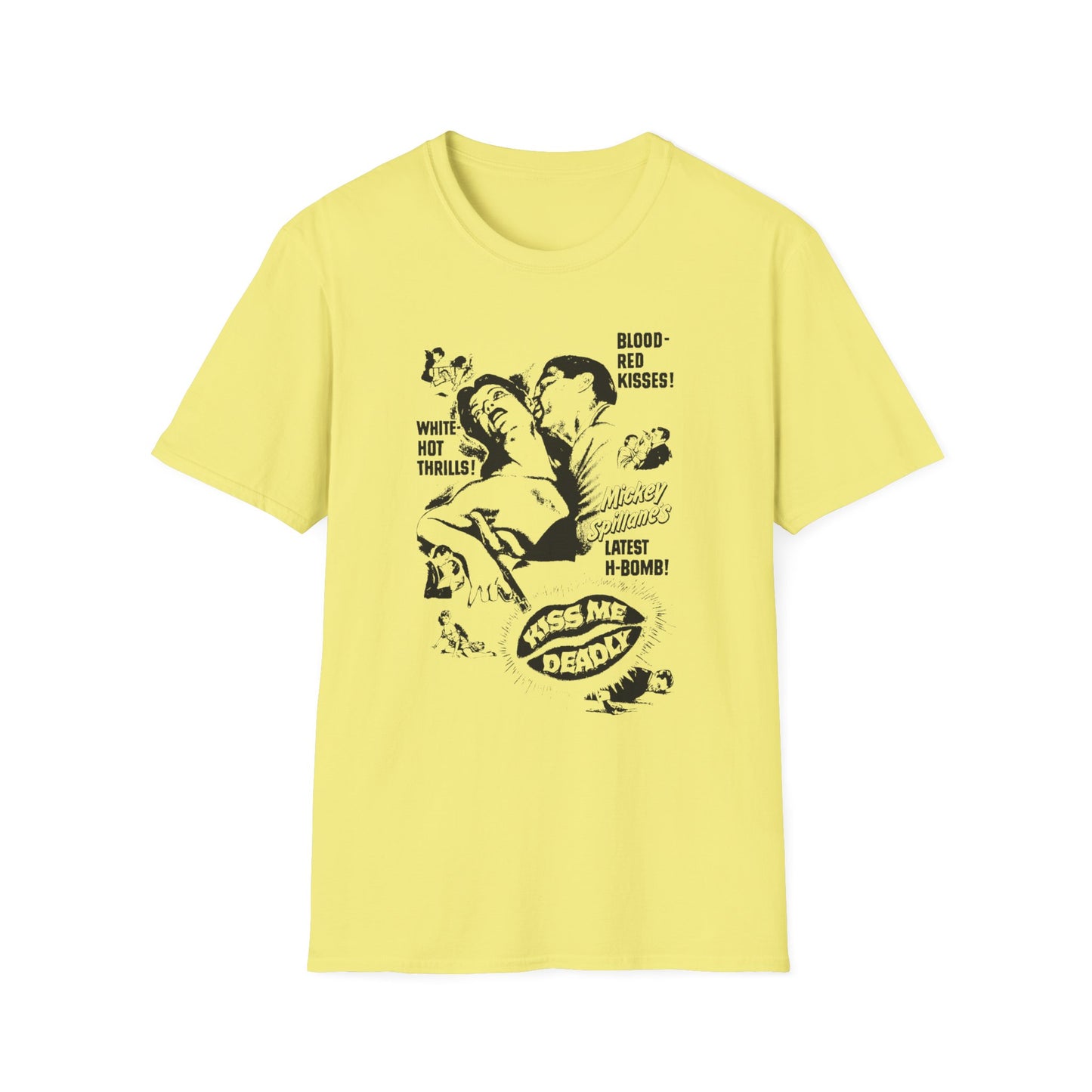 1955 film noir movie poster tshirt kiss me deadly by robert aldrich