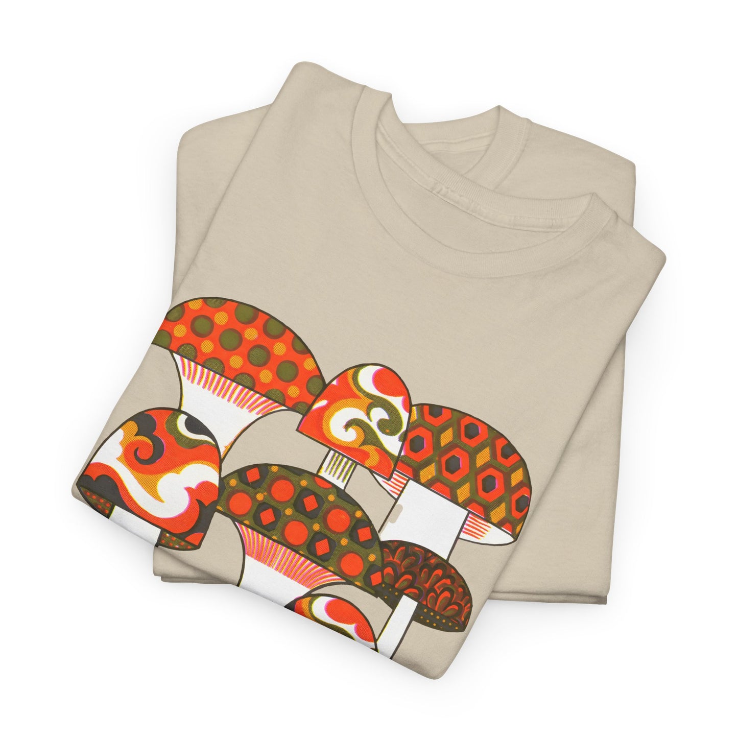 1970s mushrooms by george briard tshirt