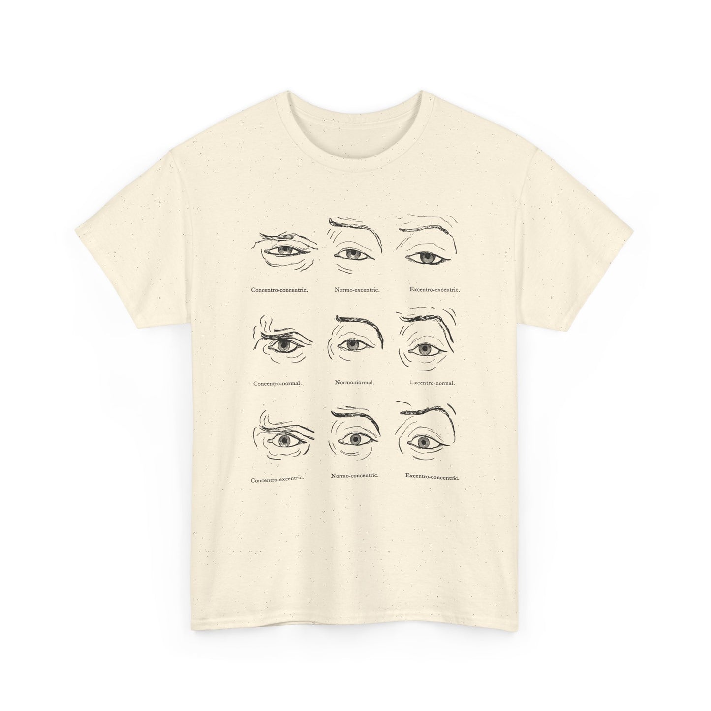 1886 human eye expressions chart tshirt