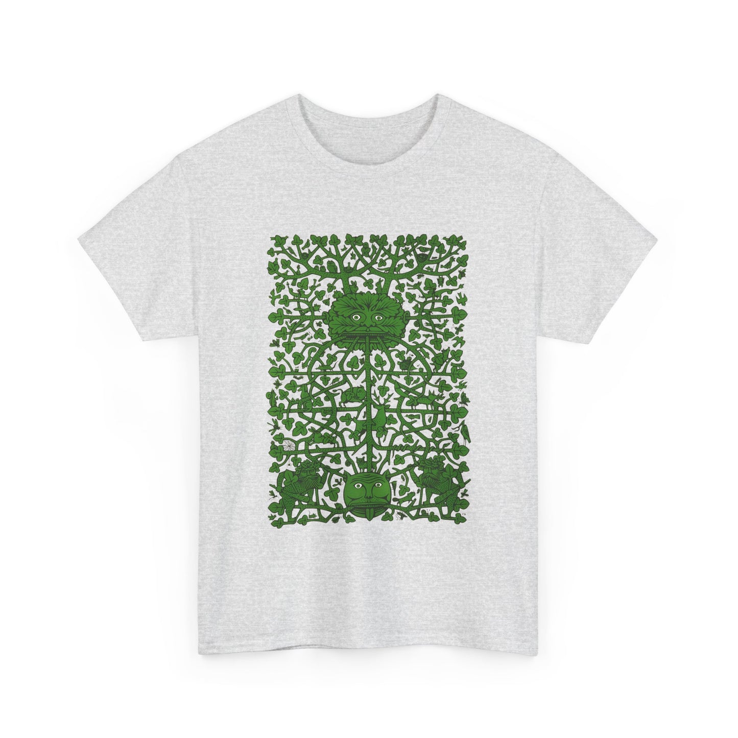 unknown date the green man by fritz eichenberg wood engraving reproduction tshirt