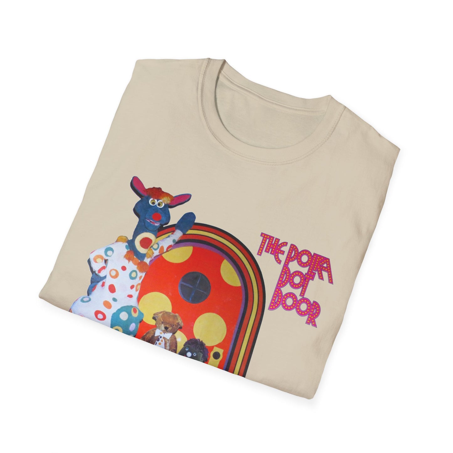 polka dot door 70's kids tv show tshirt